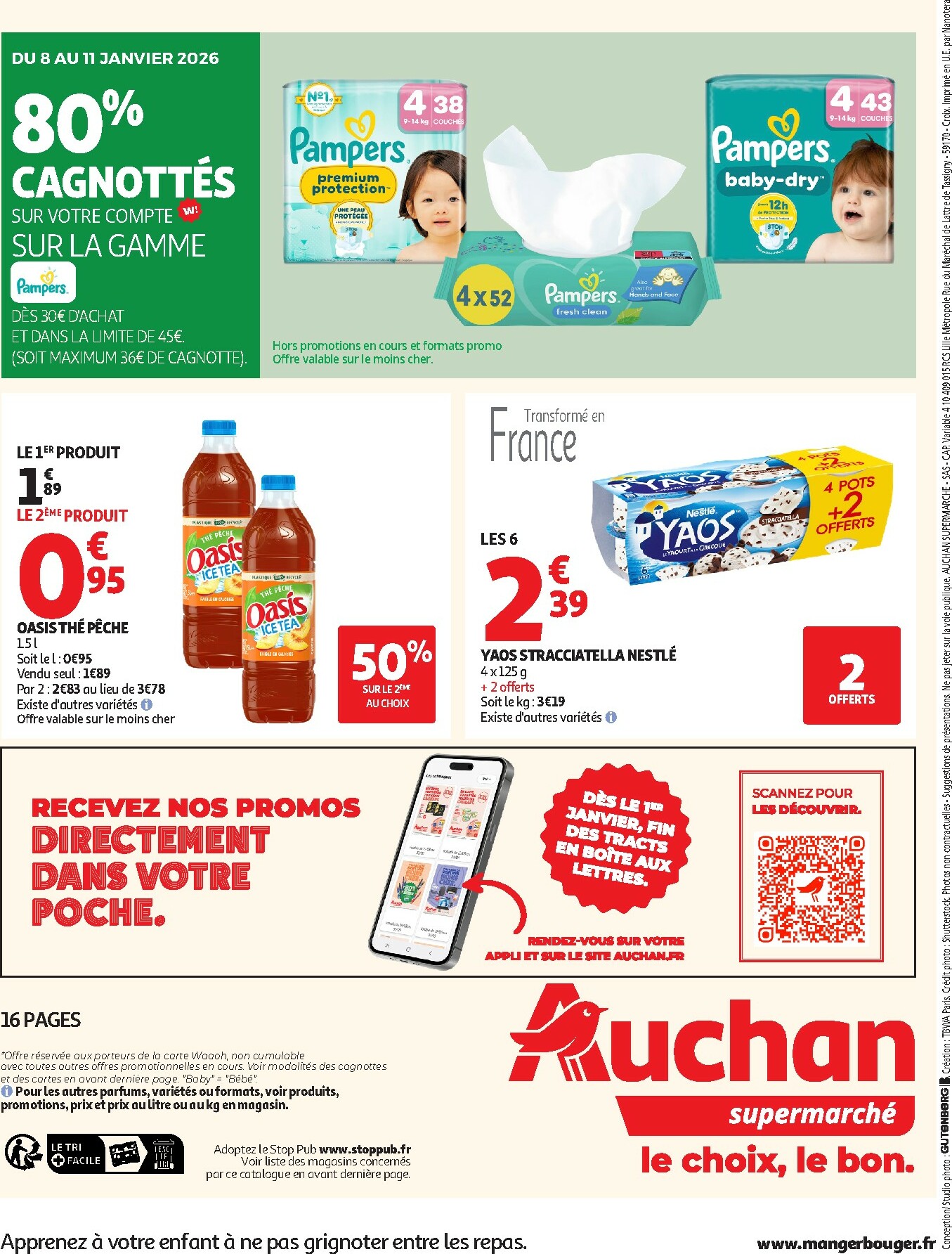 auchan - De Auchan Supermarché - Frais, bon moins cher folder geldig vanaf 06/01 t/m 10/01 - page: 16