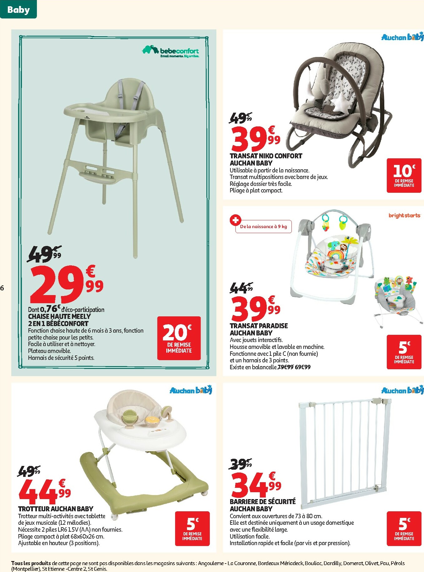 auchan - De Auchan - Tout pour votre bébé folder geldig vanaf 06/01 t/m 18/01 - page: 6