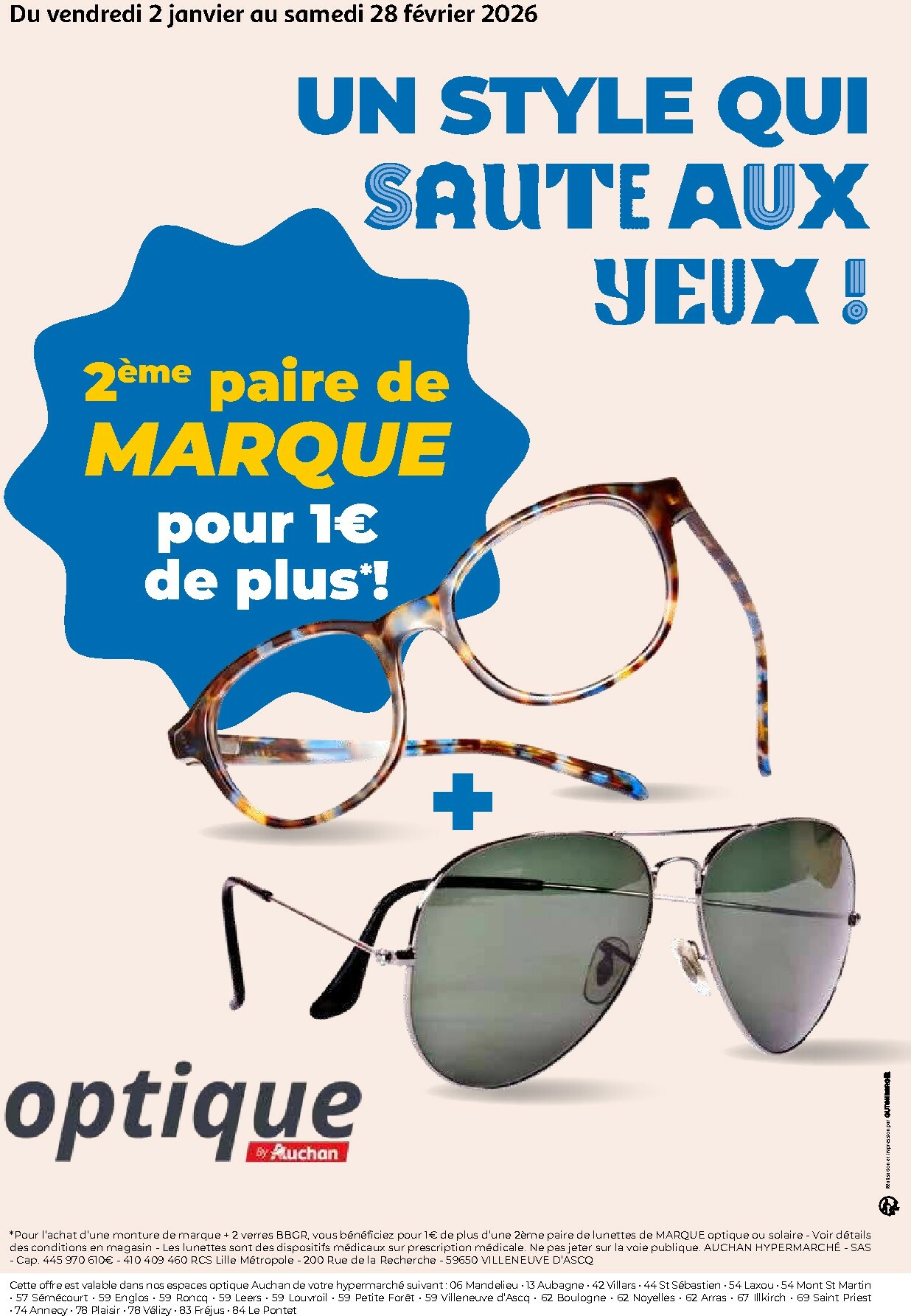auchan - De Auchan - Optique : un style qui saute aux yeux folder geldig vanaf 02/01 t/m 28/02