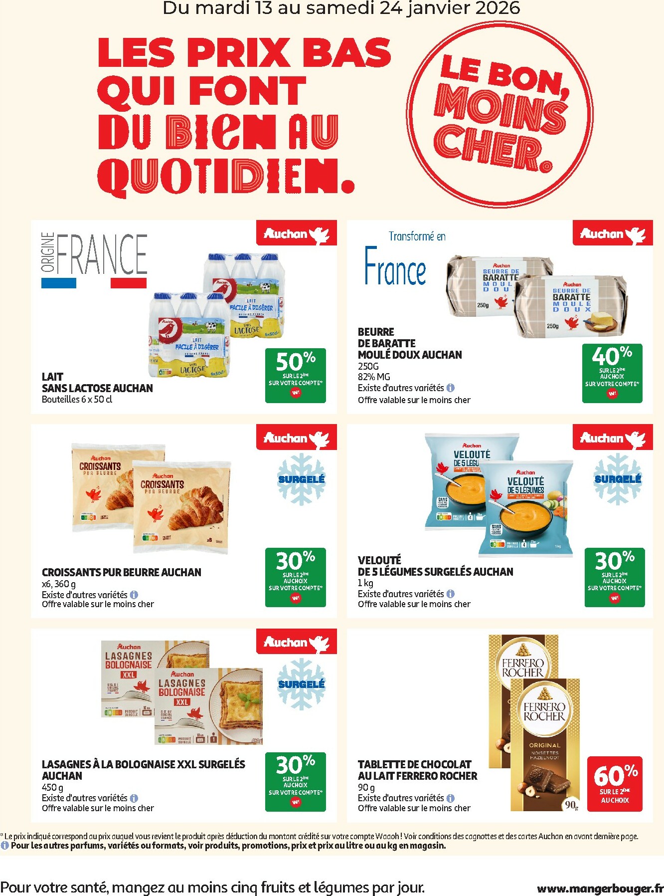 auchan - De Auchan Supermarché - Prix bas au quotidien folder geldig vanaf 13/01 t/m 24/01
