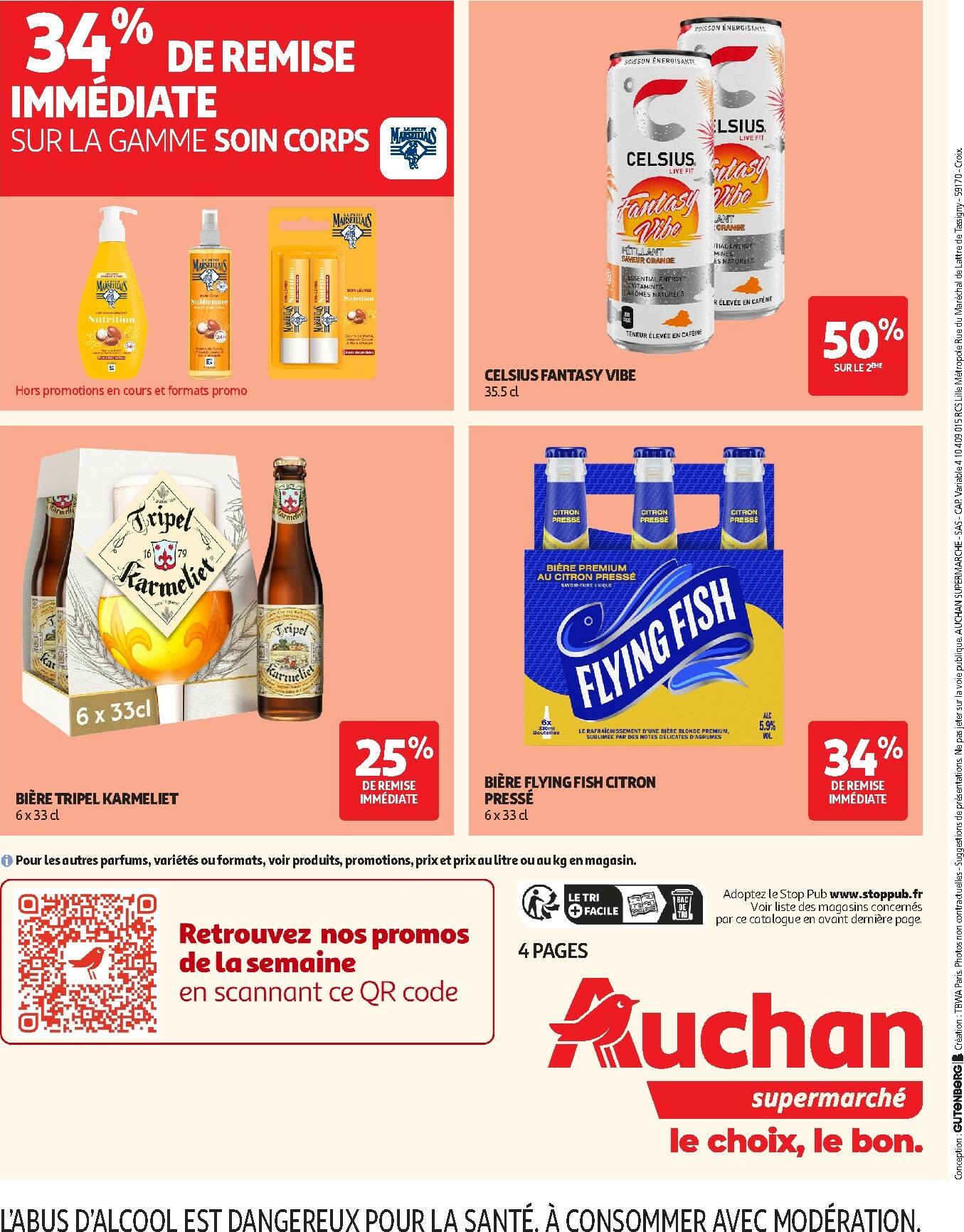 auchan - De Auchan Supermarché - Prix bas au quotidien folder geldig vanaf 13/01 t/m 24/01 - page: 4