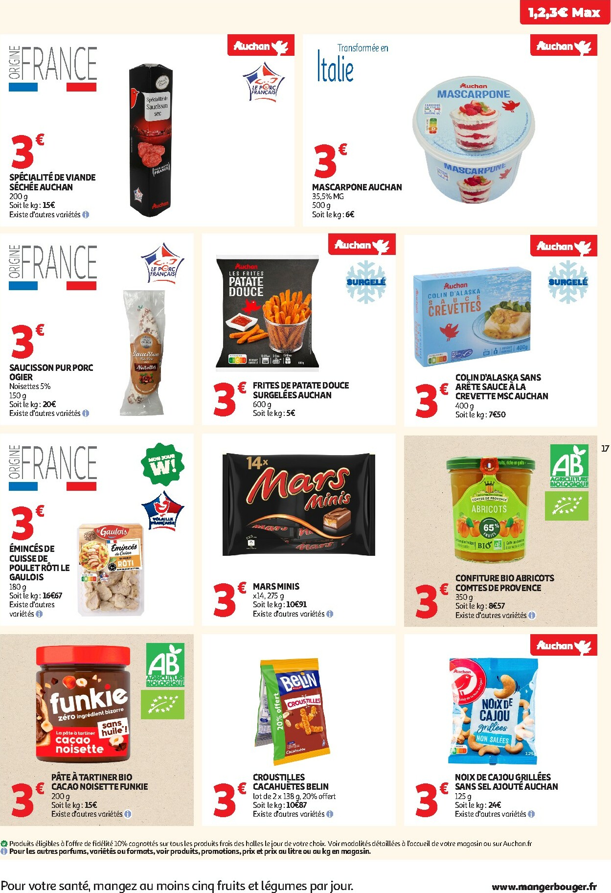 auchan - De Auchan - Petits prix 1, 2, 3 € folder geldig vanaf 13/01 t/m 25/01 - page: 17