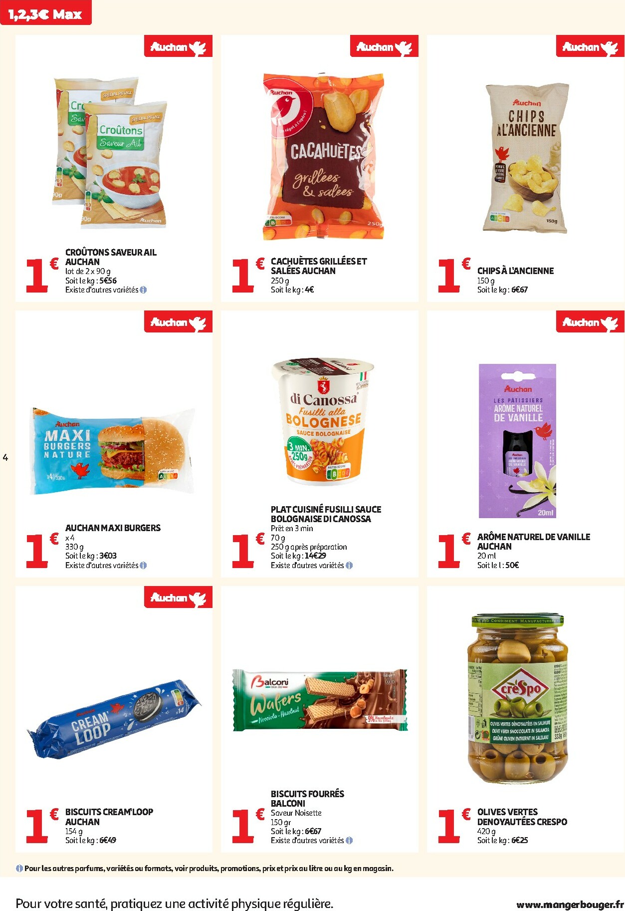 auchan - De Auchan - Petits prix 1, 2, 3 € folder geldig vanaf 13/01 t/m 25/01 - page: 4