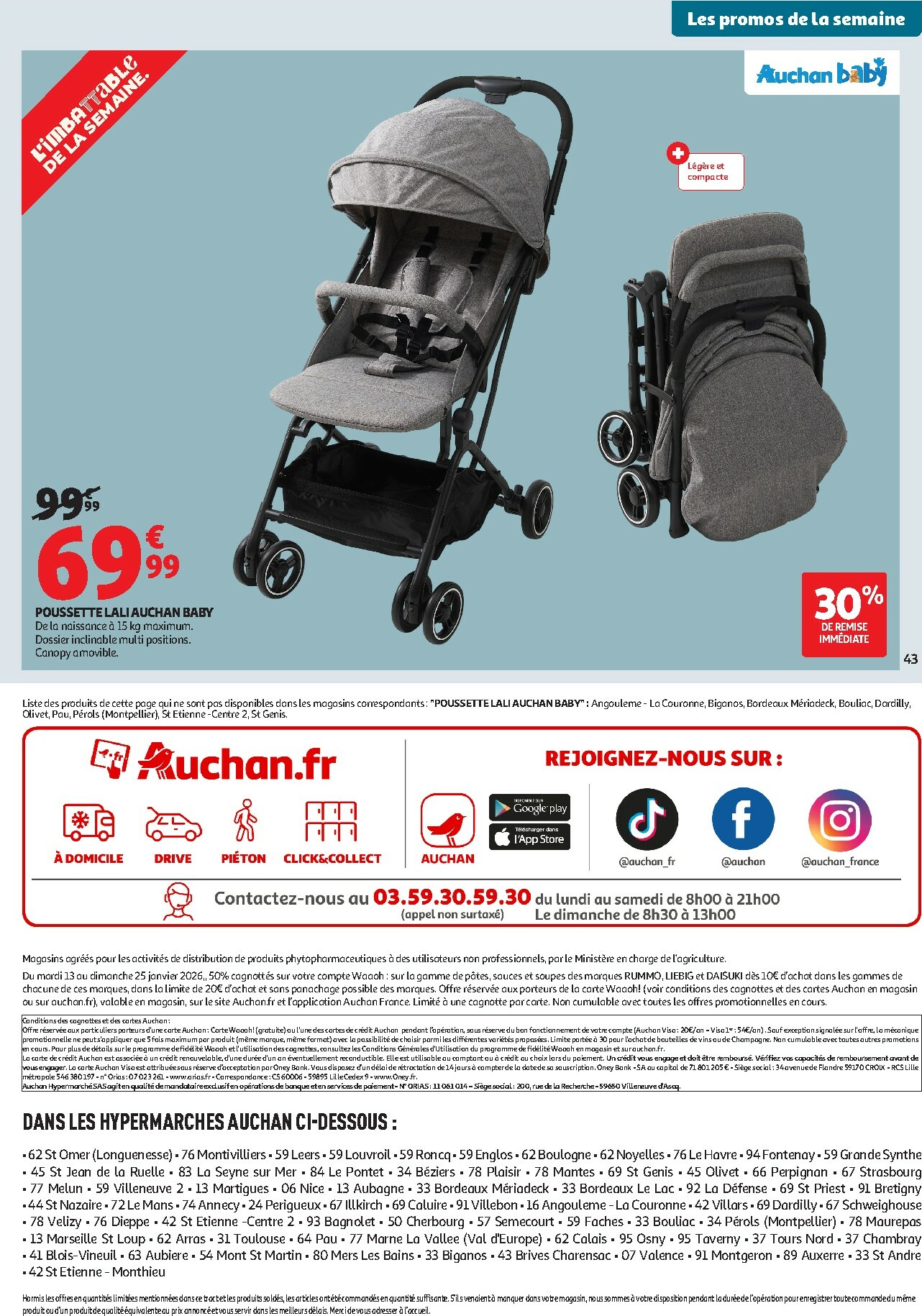 auchan - De Auchan - Petits prix 1, 2, 3 € folder geldig vanaf 13/01 t/m 25/01 - page: 45