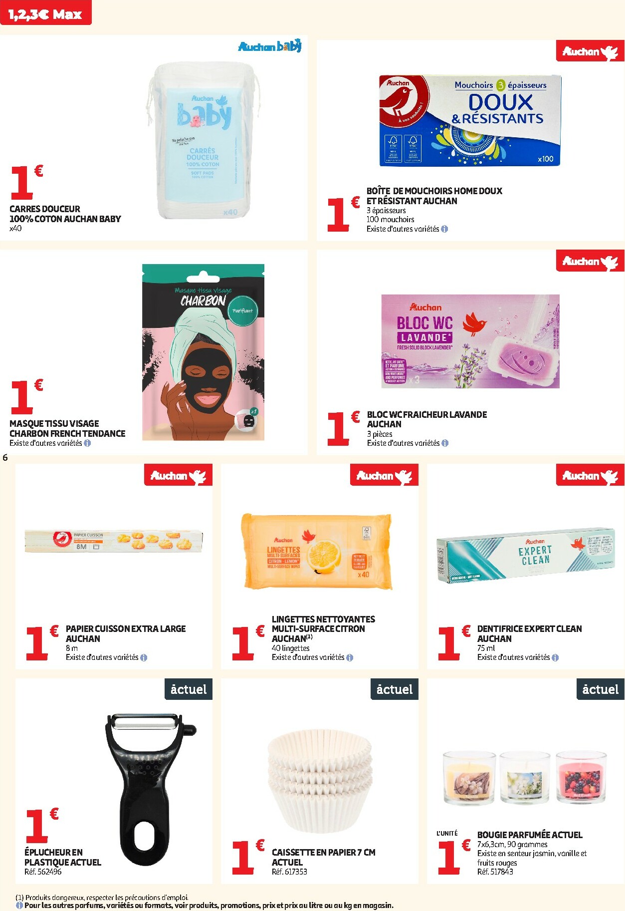 auchan - De Auchan - Petits prix 1, 2, 3 € folder geldig vanaf 13/01 t/m 25/01 - page: 6