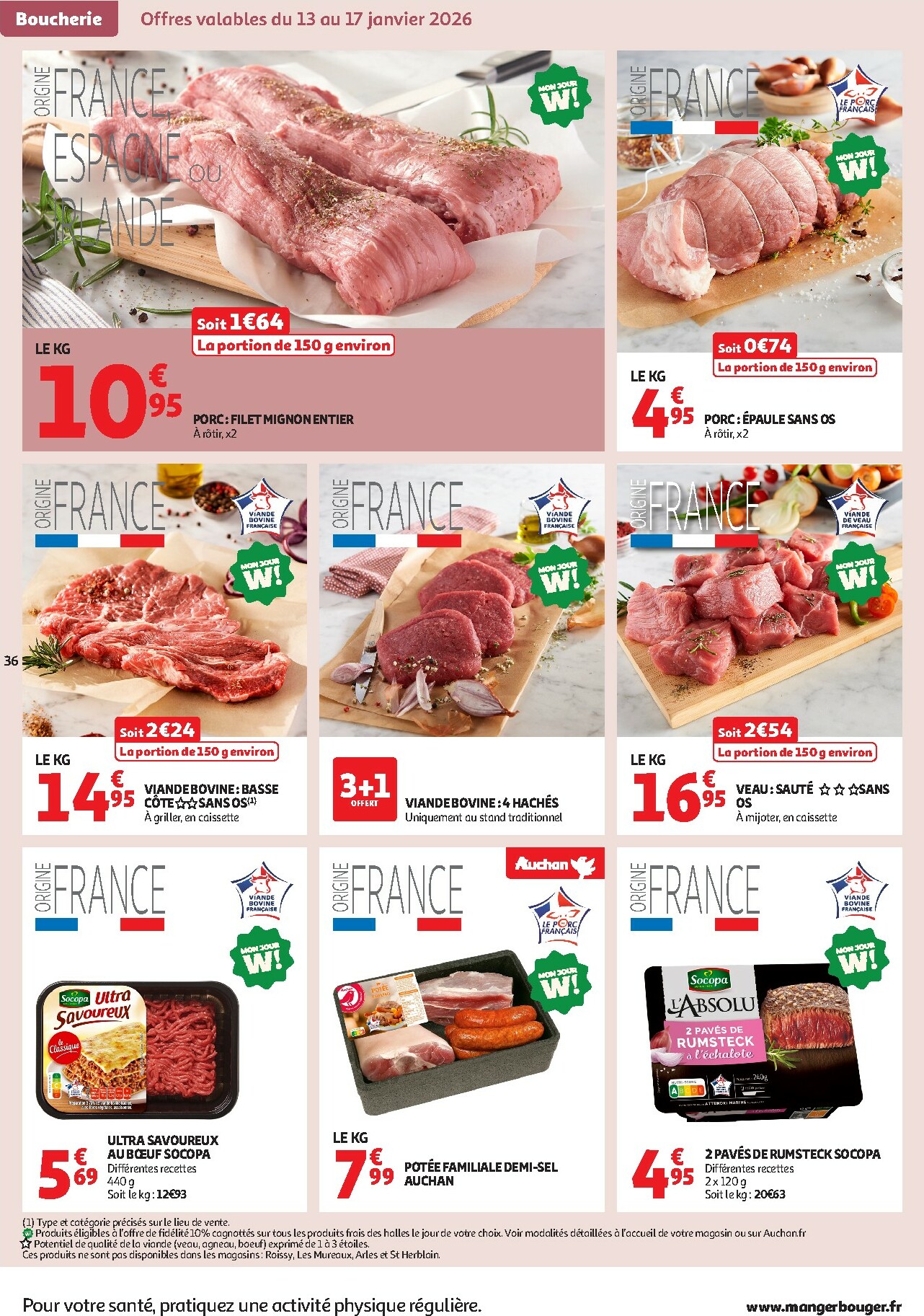 auchan - De Auchan - Petits prix 1, 2, 3 € folder geldig vanaf 13/01 t/m 25/01 - page: 36