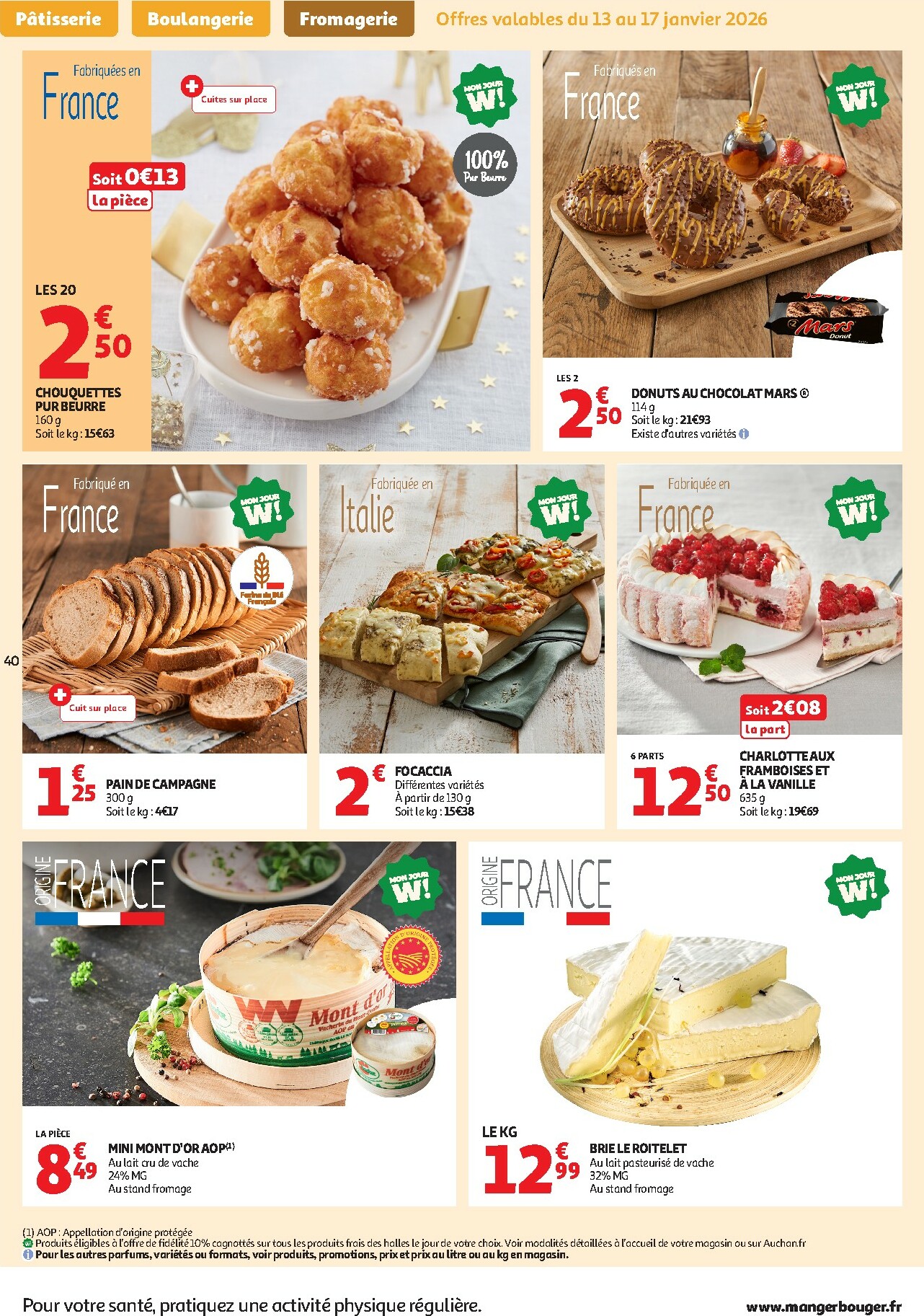 auchan - De Auchan - Petits prix 1, 2, 3 € folder geldig vanaf 13/01 t/m 25/01 - page: 40