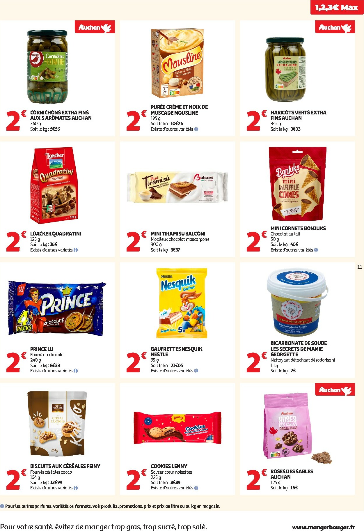 auchan - De Auchan - Petits prix 1, 2, 3 € folder geldig vanaf 13/01 t/m 25/01 - page: 11