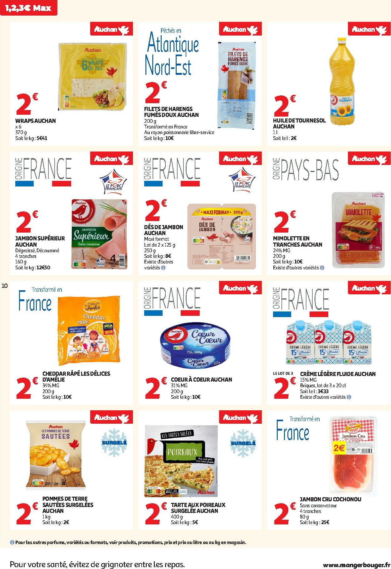 auchan - De Auchan - Petits prix 1, 2, 3 € folder geldig vanaf 13/01 t/m 25/01 - page: 10