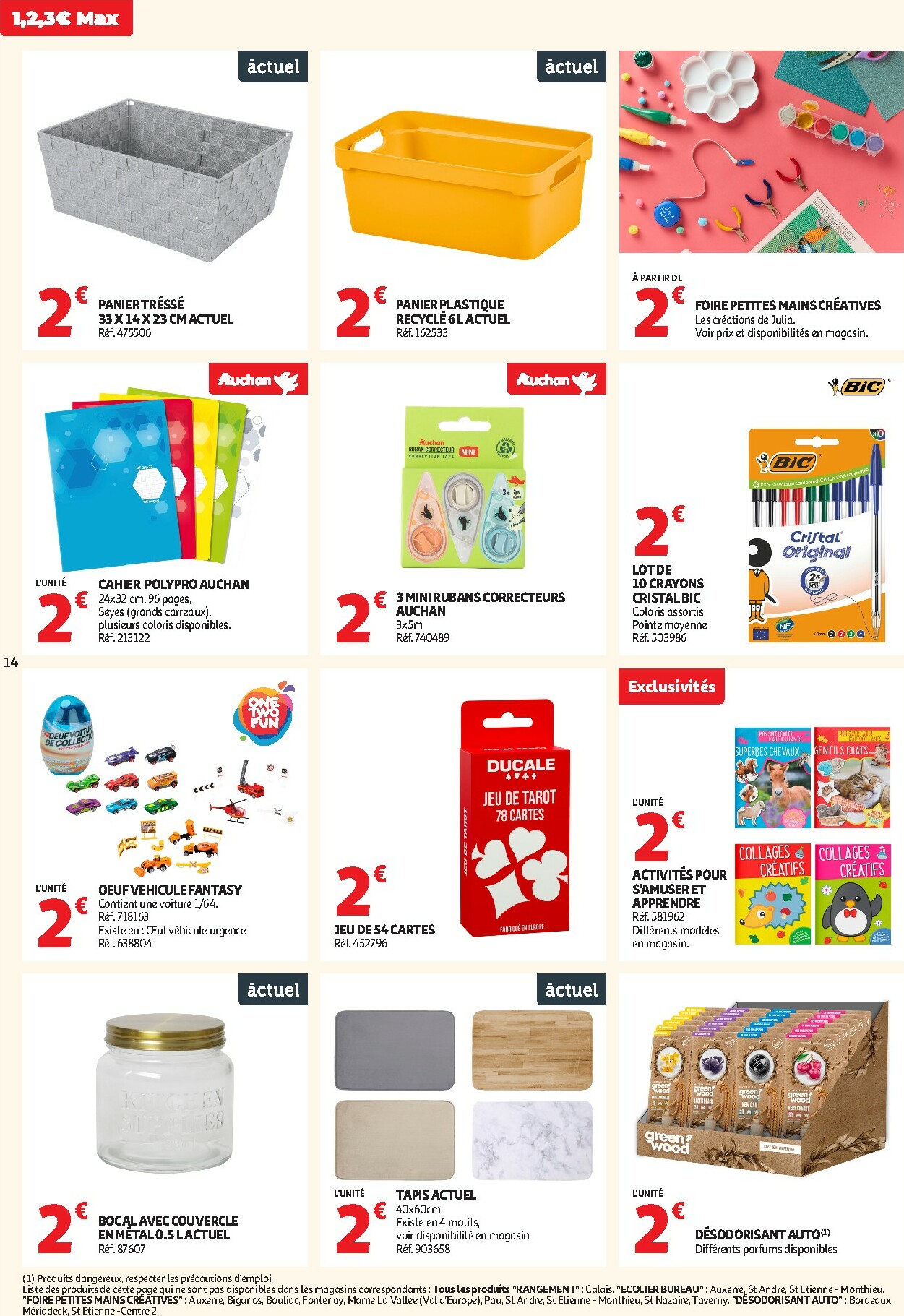 auchan - De Auchan - Petits prix 1, 2, 3 € folder geldig vanaf 13/01 t/m 25/01 - page: 14