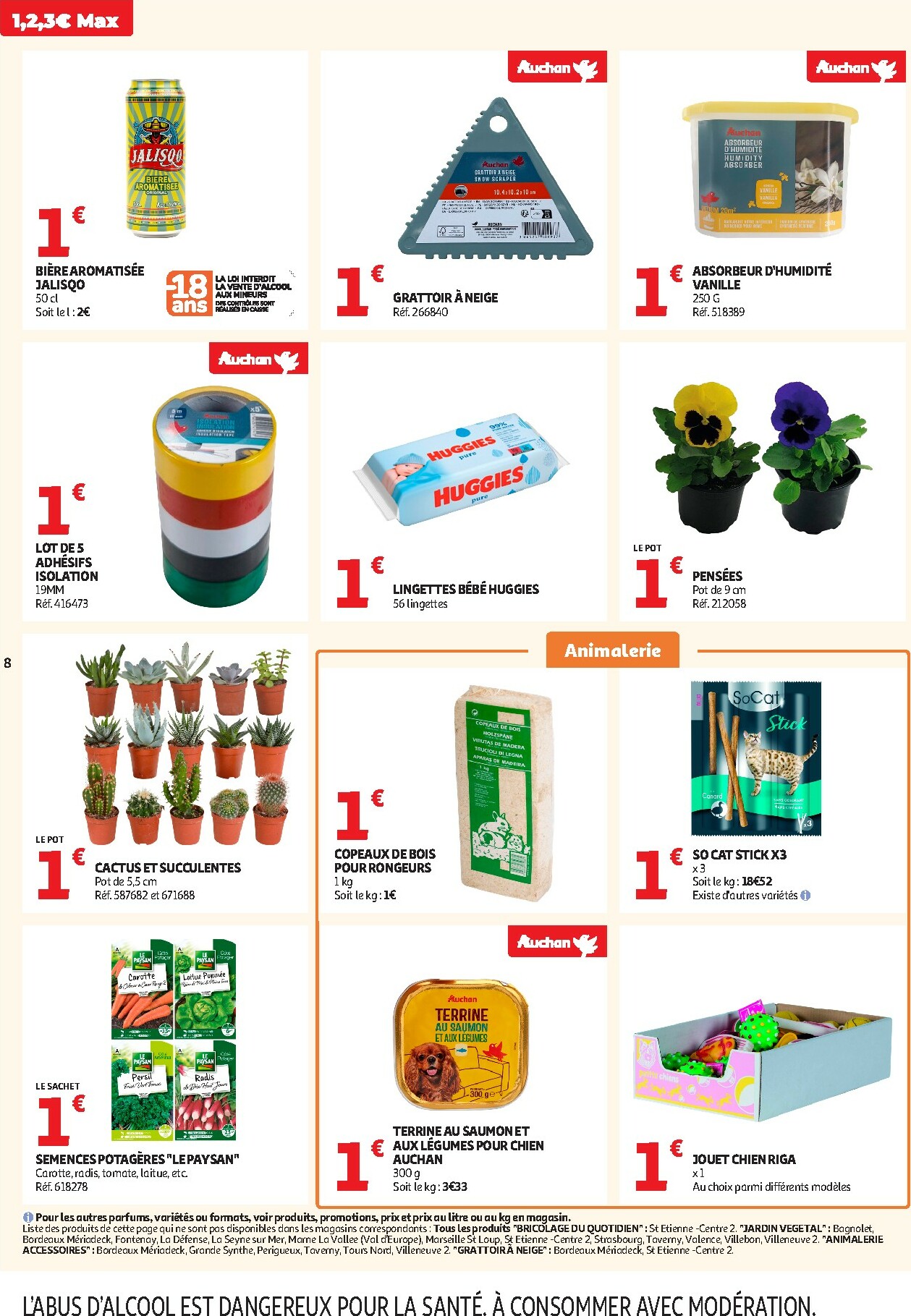 auchan - De Auchan - Petits prix 1, 2, 3 € folder geldig vanaf 13/01 t/m 25/01 - page: 8