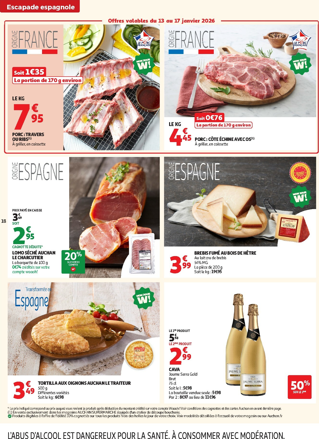 auchan - De Auchan Supermarché - Petits prix savoureux folder geldig vanaf 13/01 t/m 24/01 - page: 18