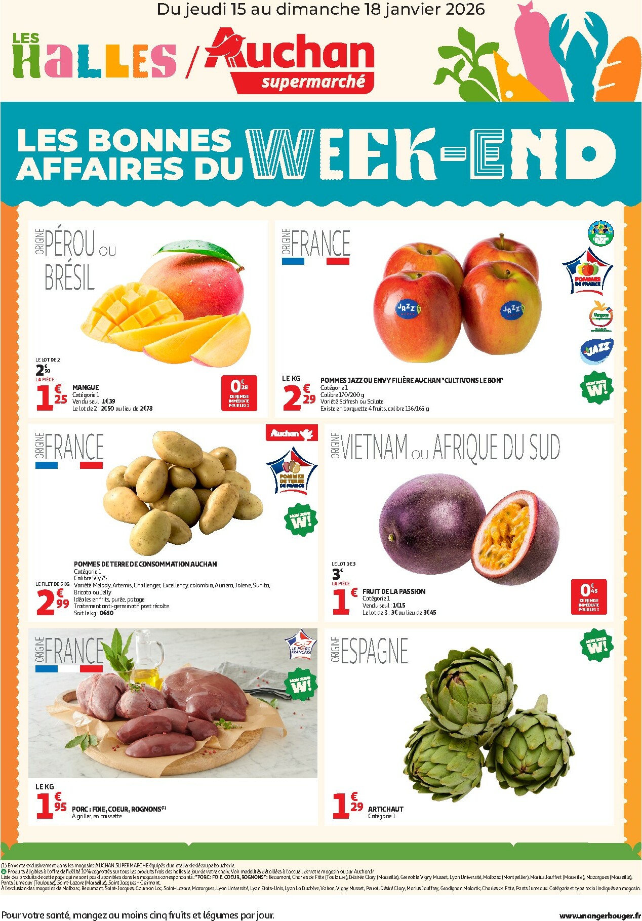 auchan - De Auchan supermarché - Les bons plans du week-end dans votre super ! folder geldig vanaf 15/01 t/m 18/01