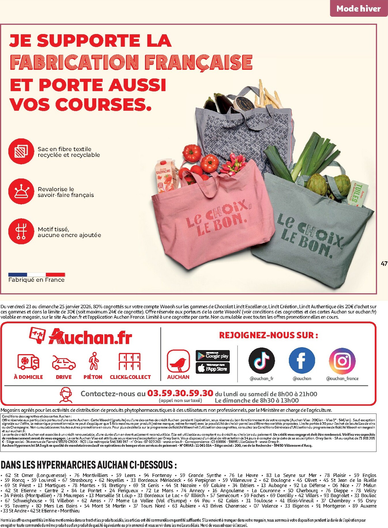 auchan - De Auchan - Chandeleur produits frais folder geldig vanaf 20/01 t/m 01/02 - page: 47