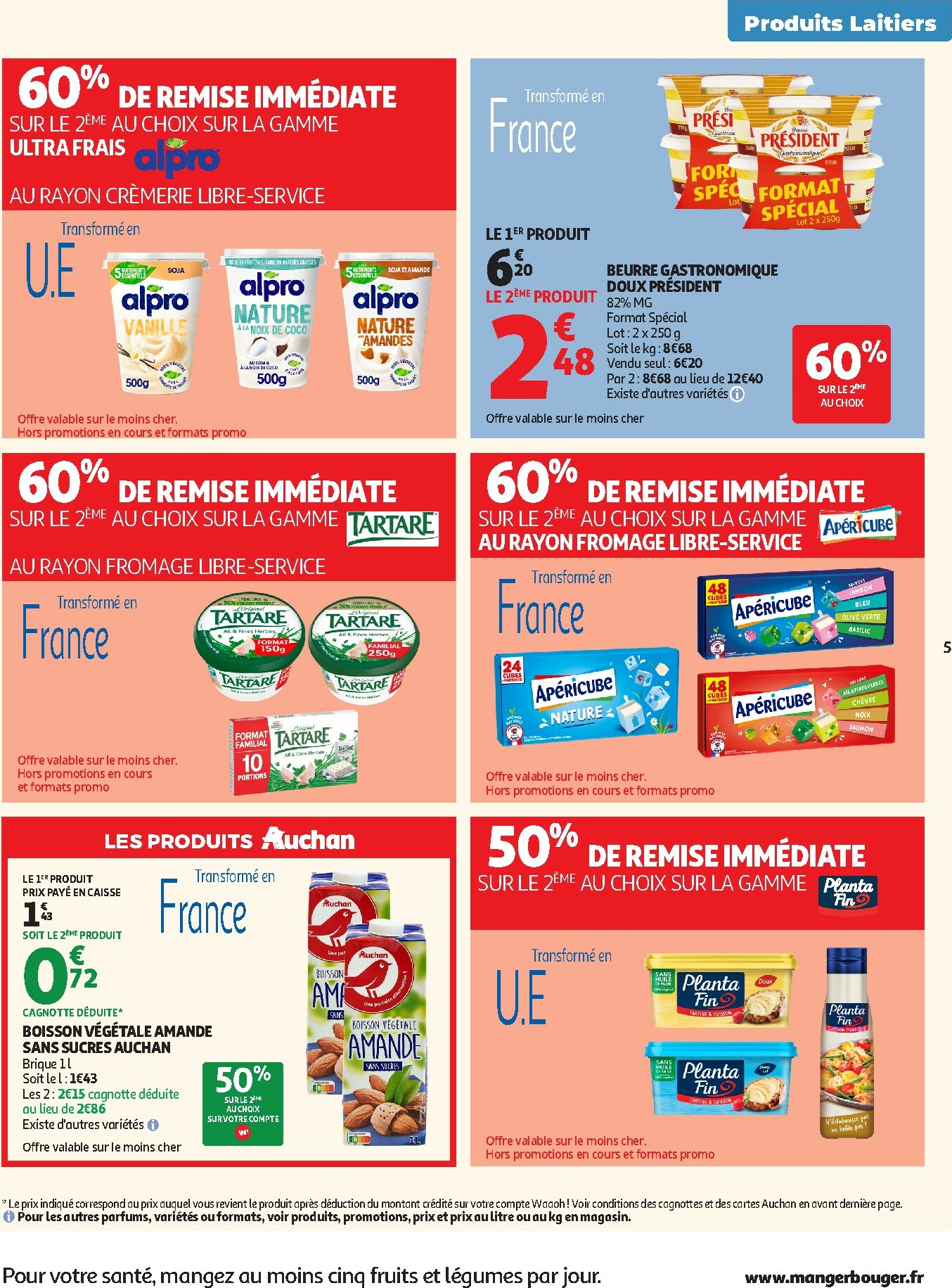 auchan - De Auchan - Produits laitiers folder geldig vanaf 17/02/2026 t/m 01/03/2026 - page: 5