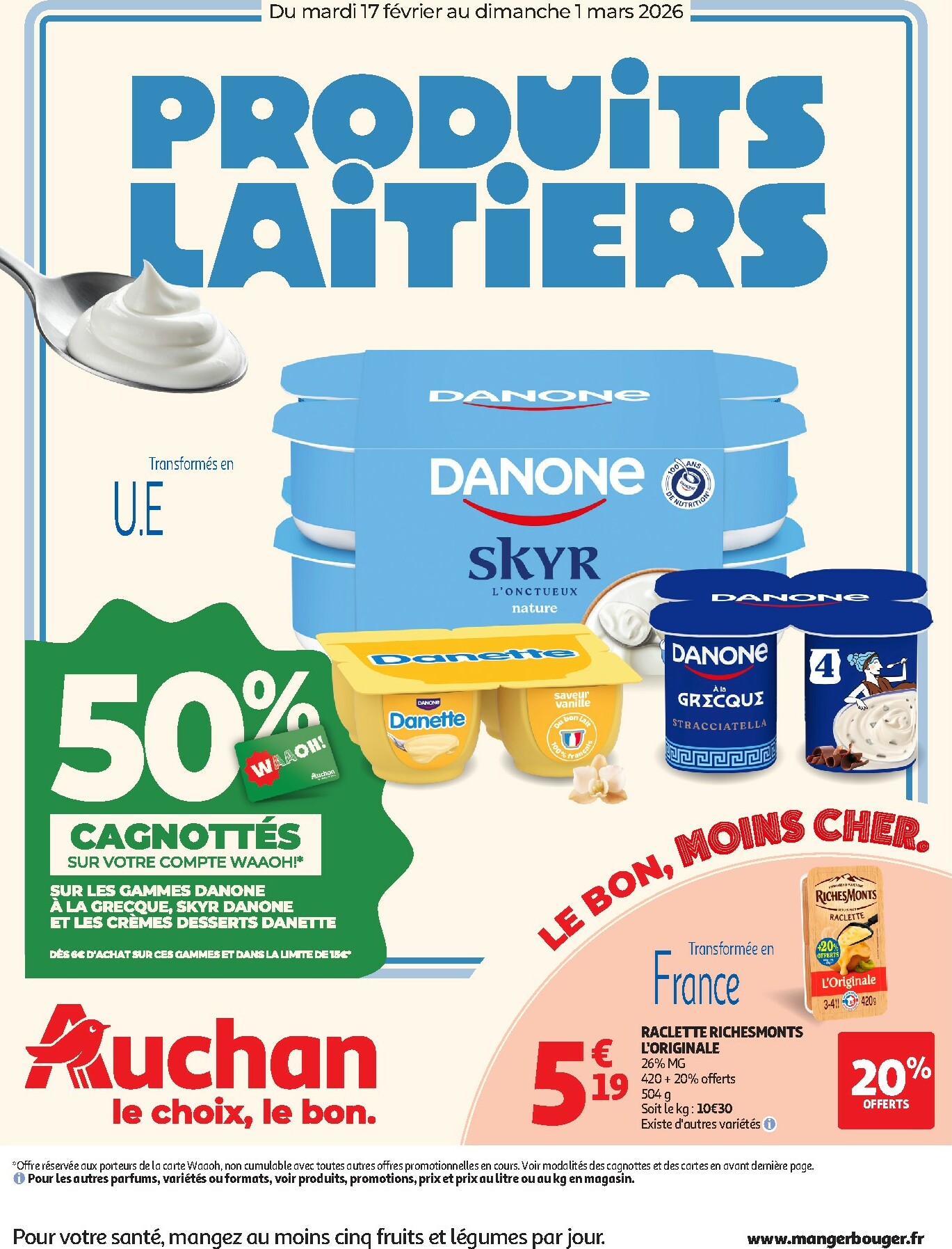 auchan - De Auchan - Produits laitiers folder geldig vanaf 17/02/2026 t/m 01/03/2026