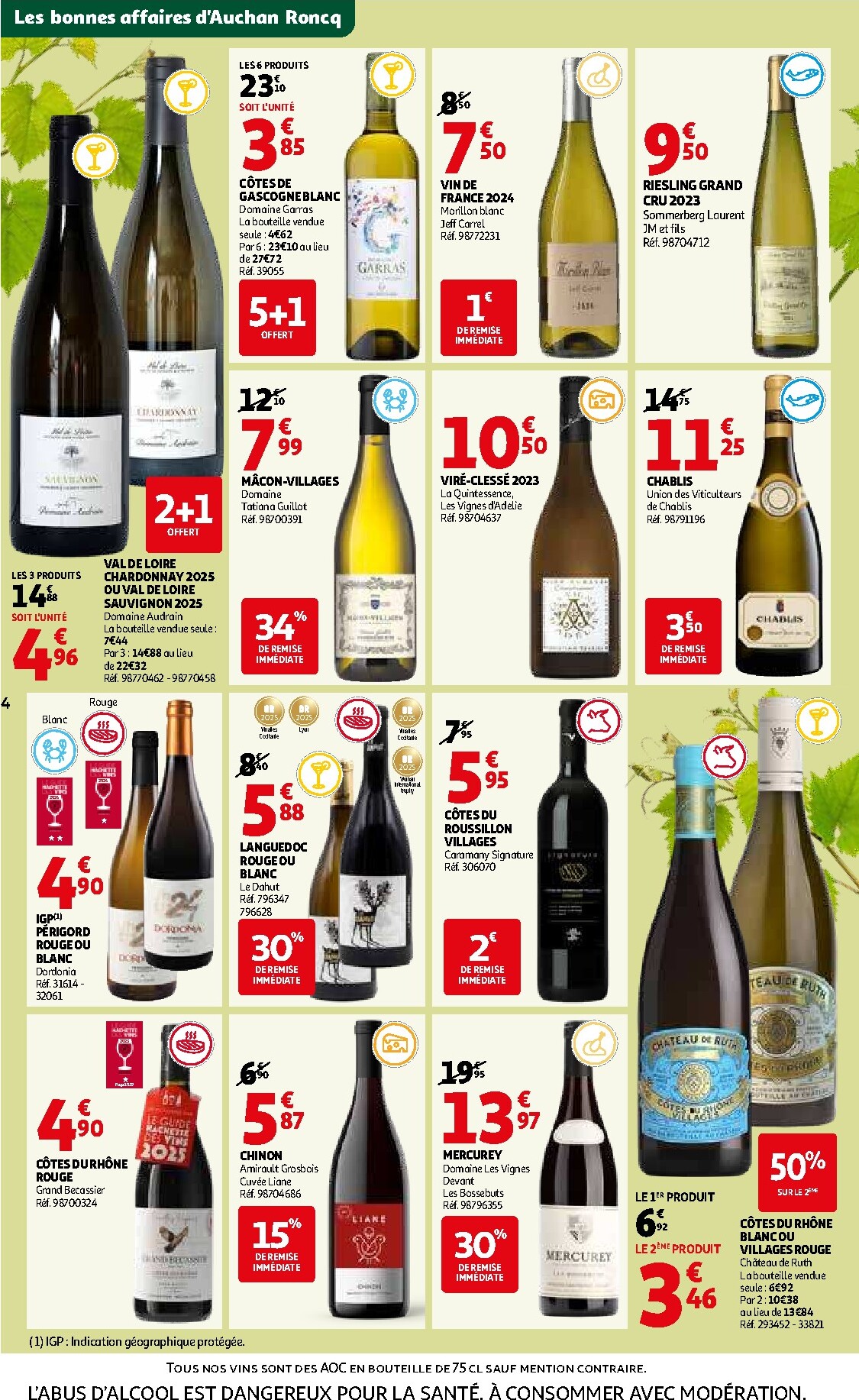 auchan - De Auchan - Foire aux vins de Printemps folder geldig vanaf 09/03/2026 t/m 07/04/2026 - page: 4