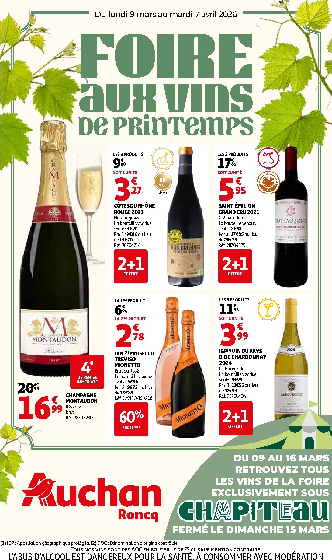 auchan - De Auchan - Foire aux vins de Printemps folder geldig vanaf 09/03/2026 t/m 07/04/2026