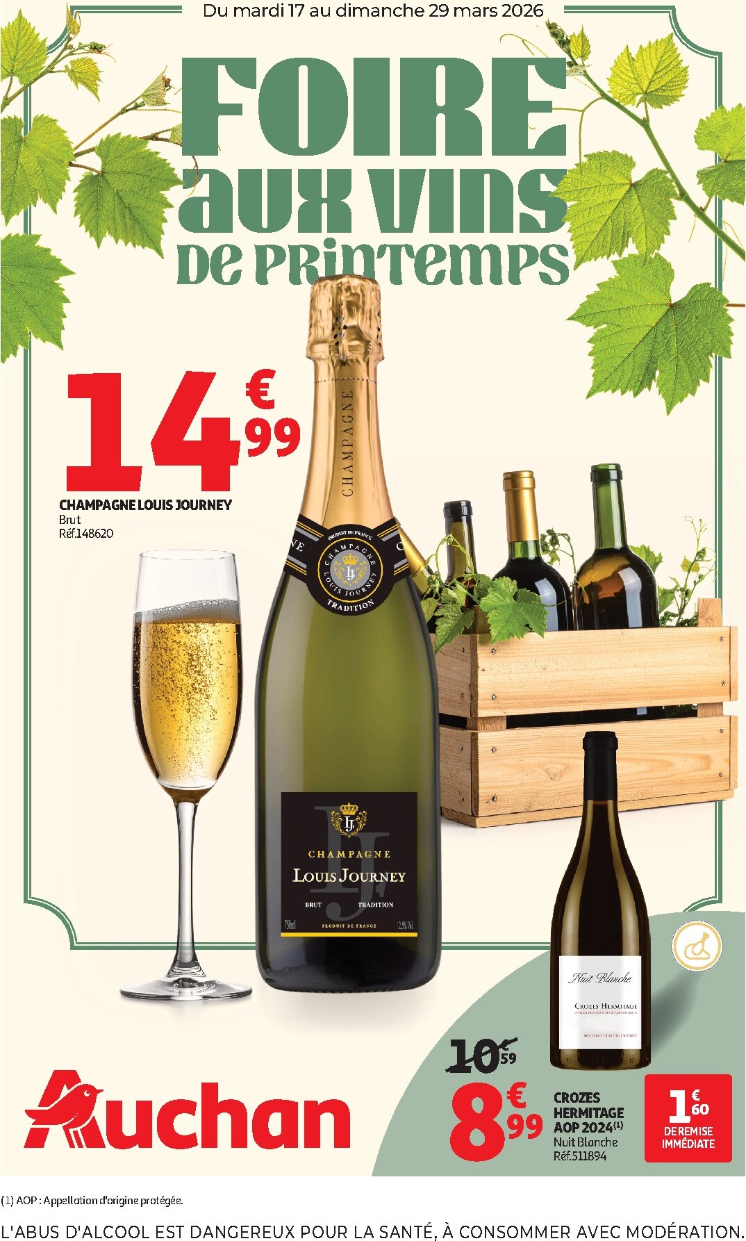 auchan - De Auchan - Foire aux vins folder geldig vanaf 17/03/2026 t/m 29/03/2026