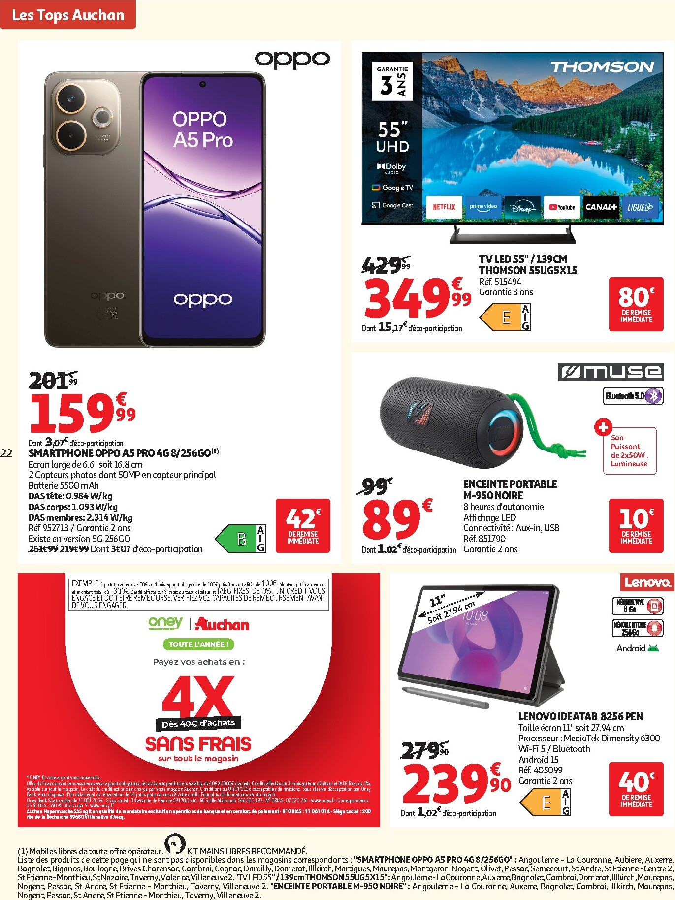 auchan - Auchan - 25 jours d'hyper promos folder voor volgende week van dinsdag 14/04/2026 tot zondag 26/04/2026 - page: 22