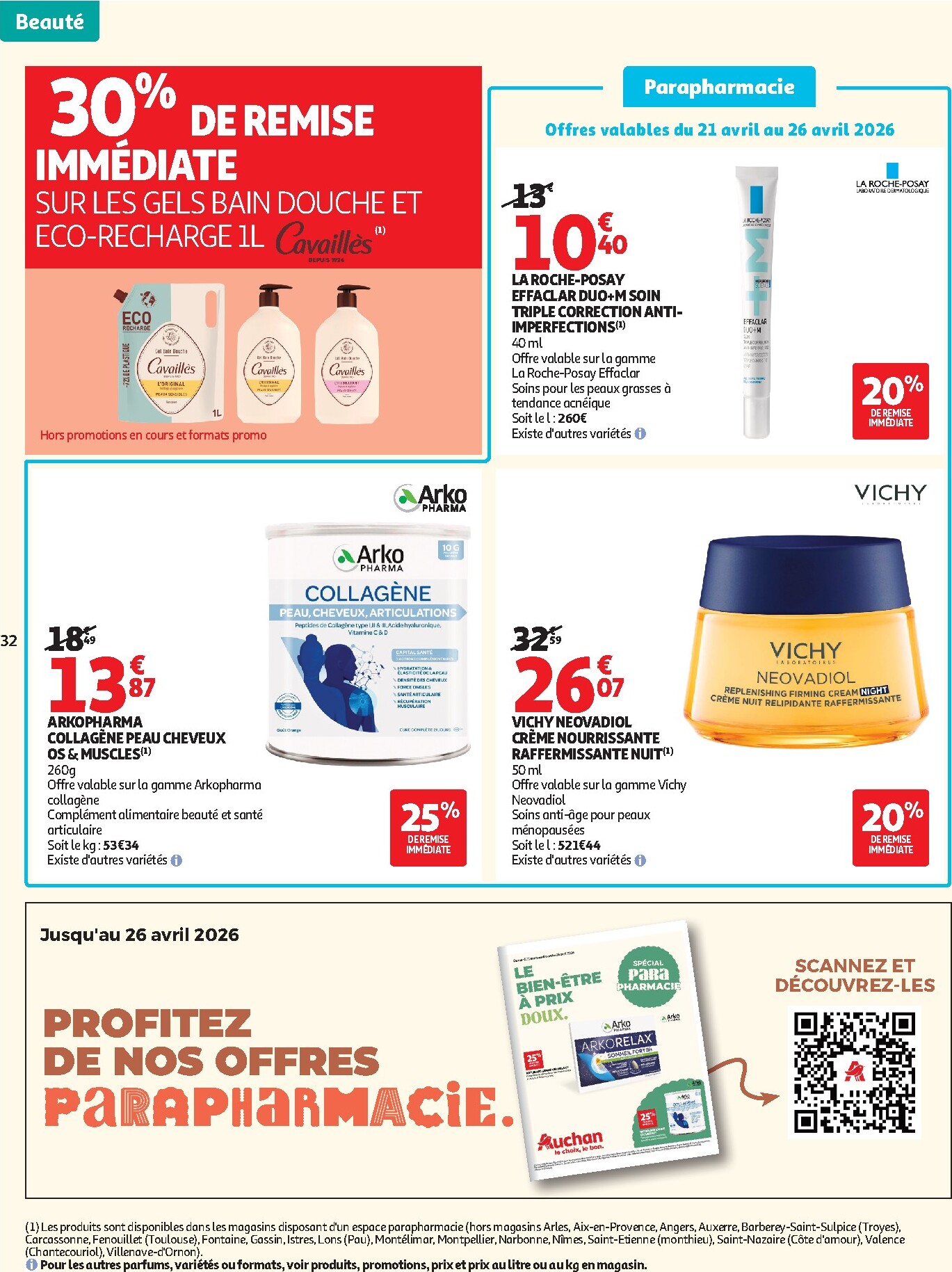 auchan - Toekomstige Auchan - Beauté folder geldig van dinsdag 21/04/2026 tot zondag 03/05/2026 - page: 32