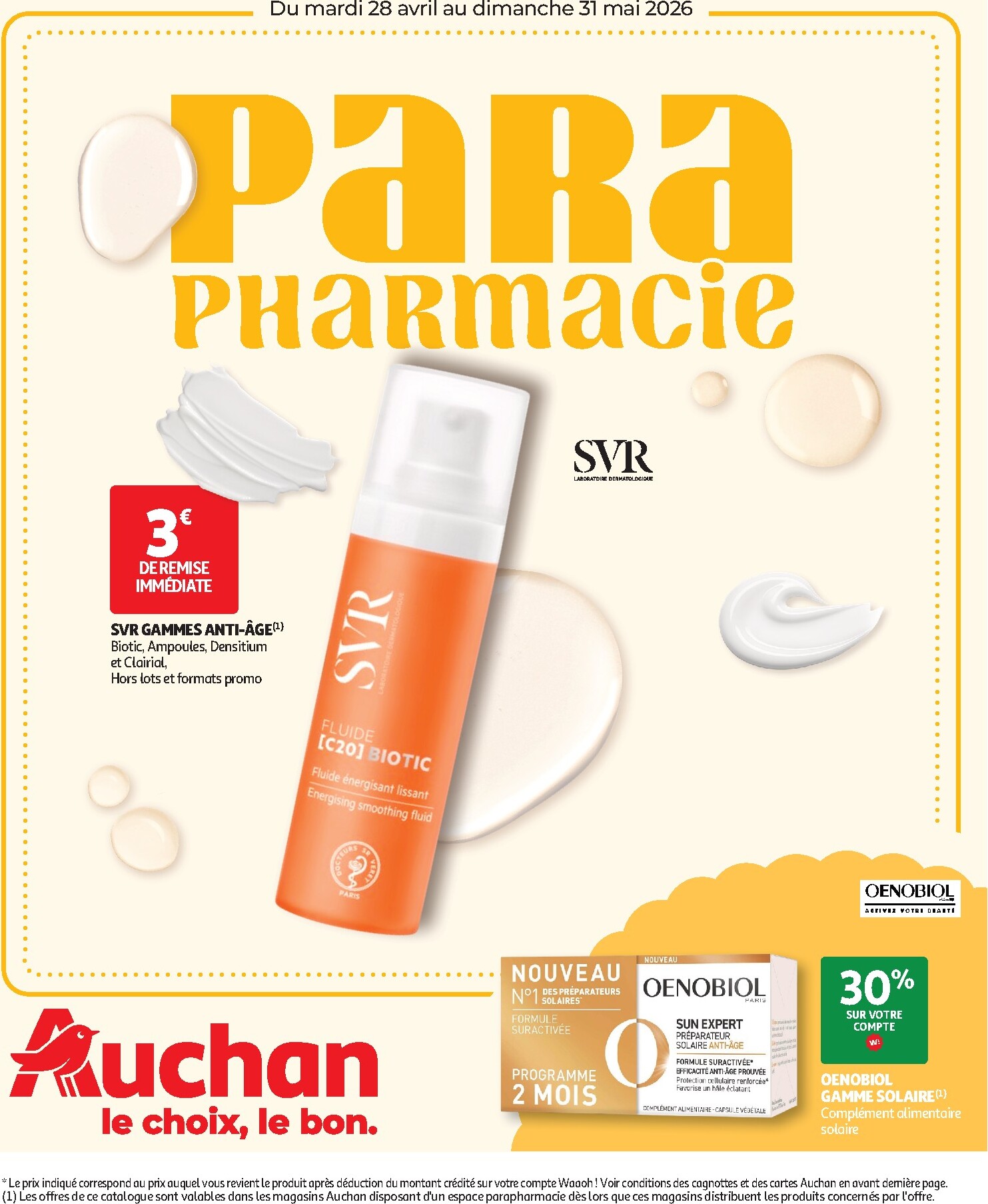 auchan - Auchan - Parapharmacie, beauté folder voor volgende week van dinsdag 28/04/2026 tot zondag 31/05/2026