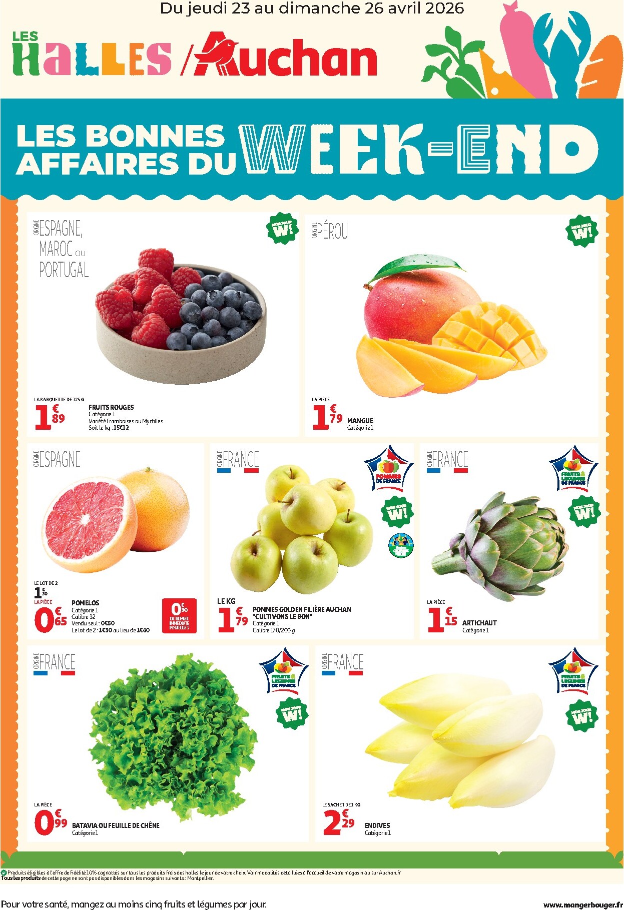 auchan - Huidige Auchan - Les bons plans du week-end folder geldig van donderdag 23/04/2026 tot zondag 26/04/2026