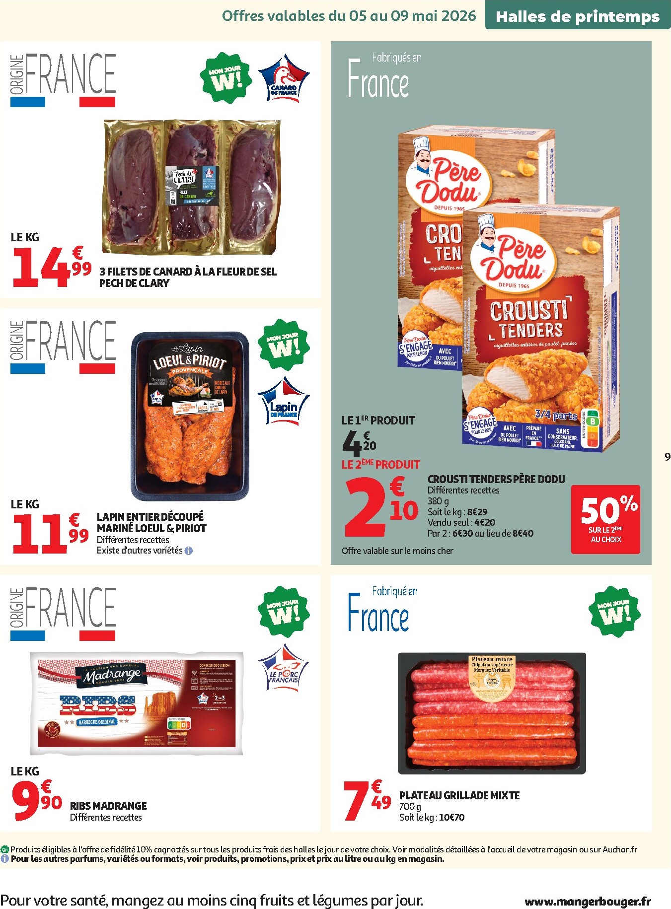 auchan - Auchan Supermarché - Produits laitiers folder voor volgende week van dinsdag 05/05/2026 tot zaterdag 16/05/2026 - page: 9