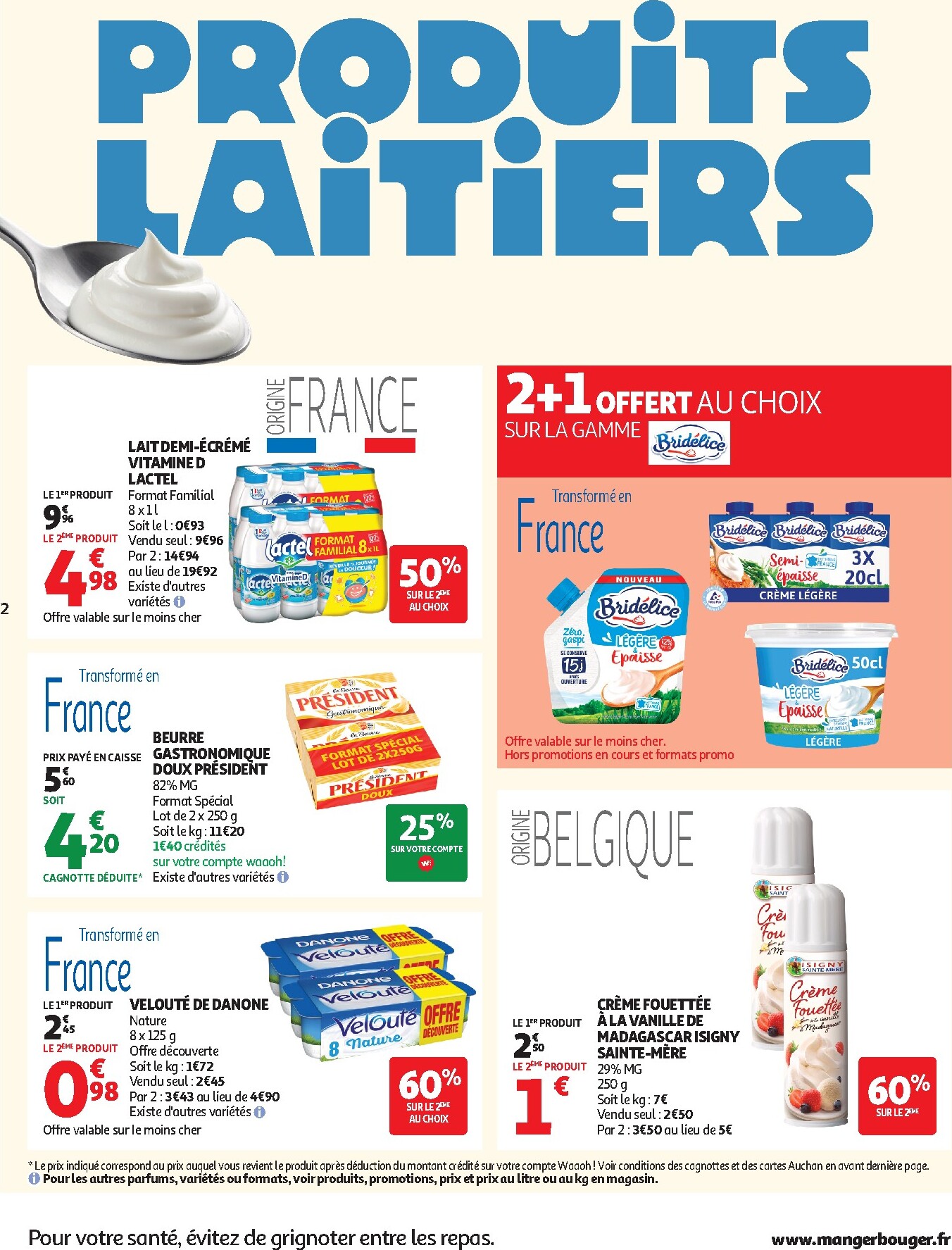 auchan - Auchan - Produits laitiers folder voor volgende week van dinsdag 05/05/2026 tot zondag 17/05/2026 - page: 2