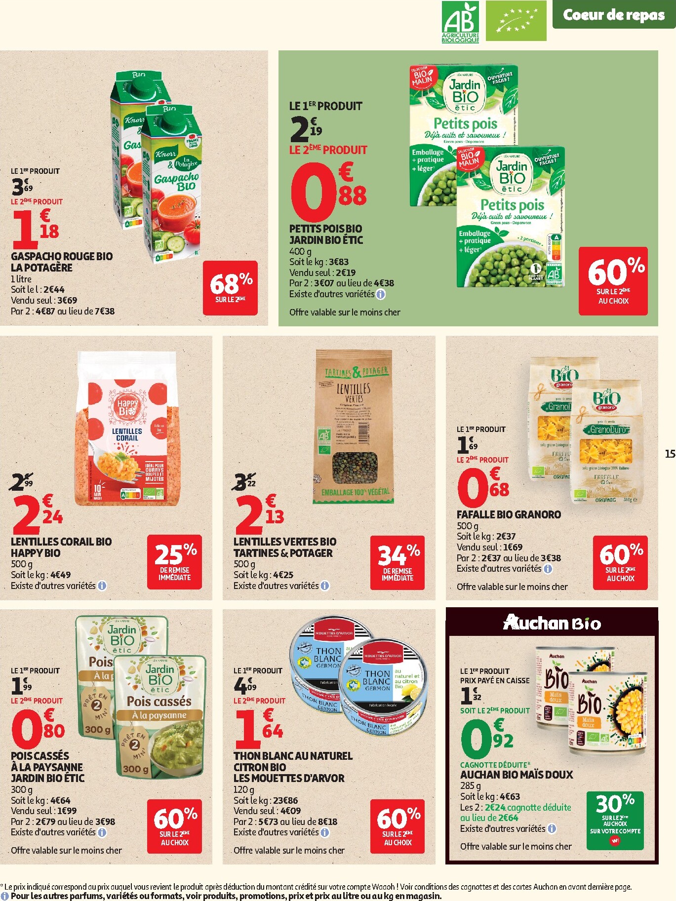 auchan - Auchan - Sélection bio folder voor volgende week van dinsdag 05/05/2026 tot zondag 17/05/2026 - page: 15
