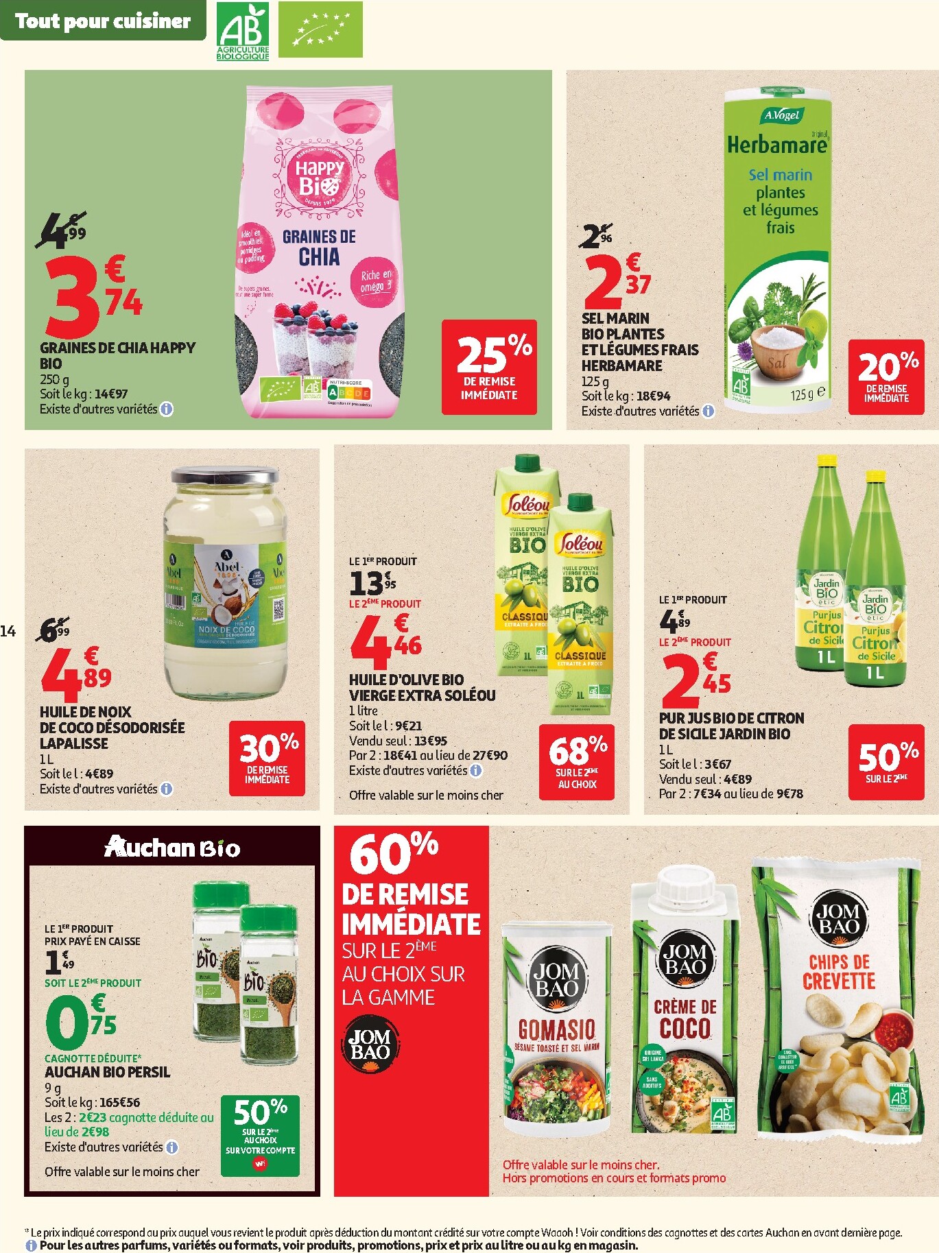 auchan - Auchan - Sélection bio folder voor volgende week van dinsdag 05/05/2026 tot zondag 17/05/2026 - page: 14