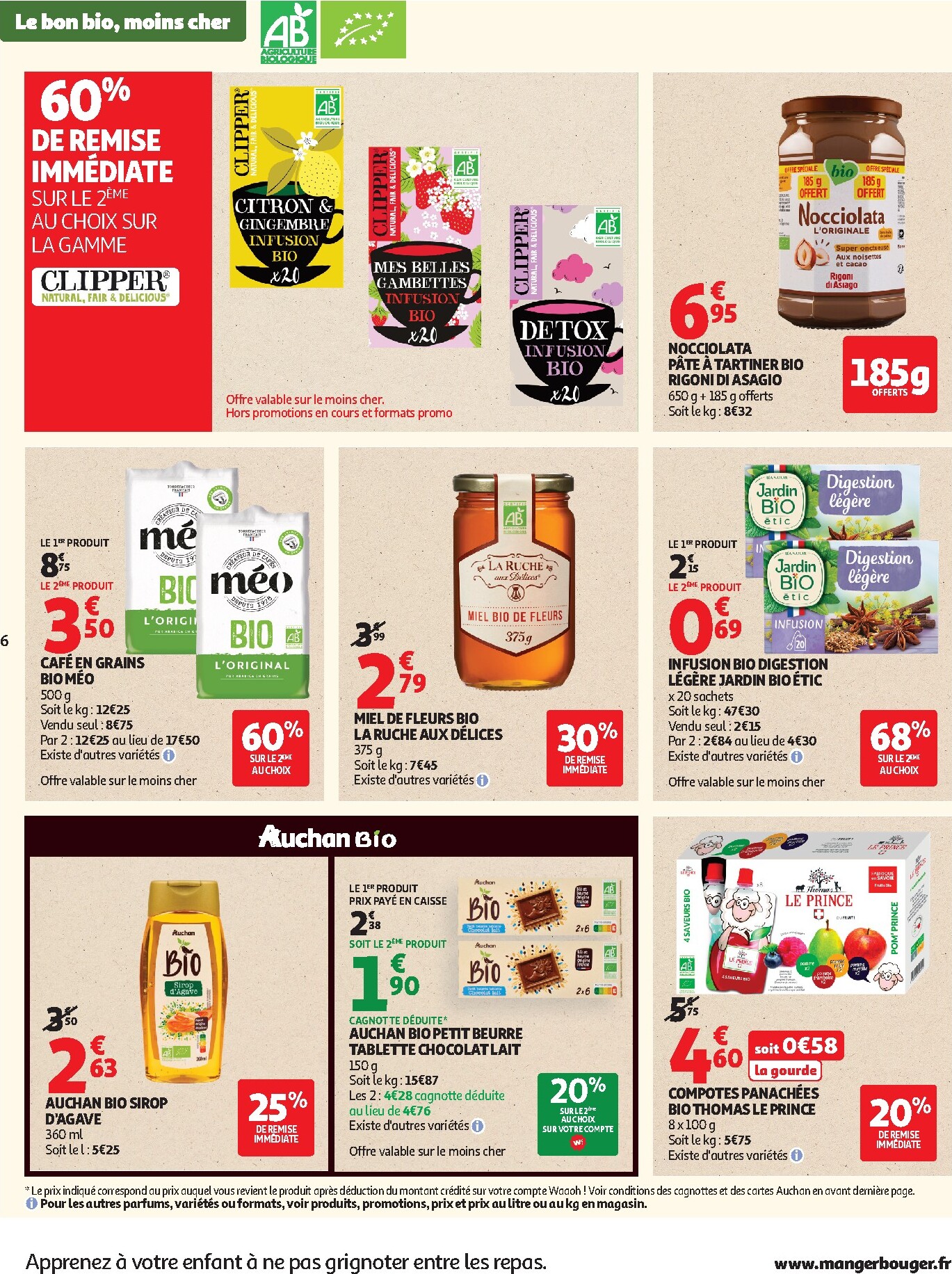 auchan - Auchan Supermarché - Sélection bio folder voor volgende week van dinsdag 05/05/2026 tot zaterdag 16/05/2026 - page: 6