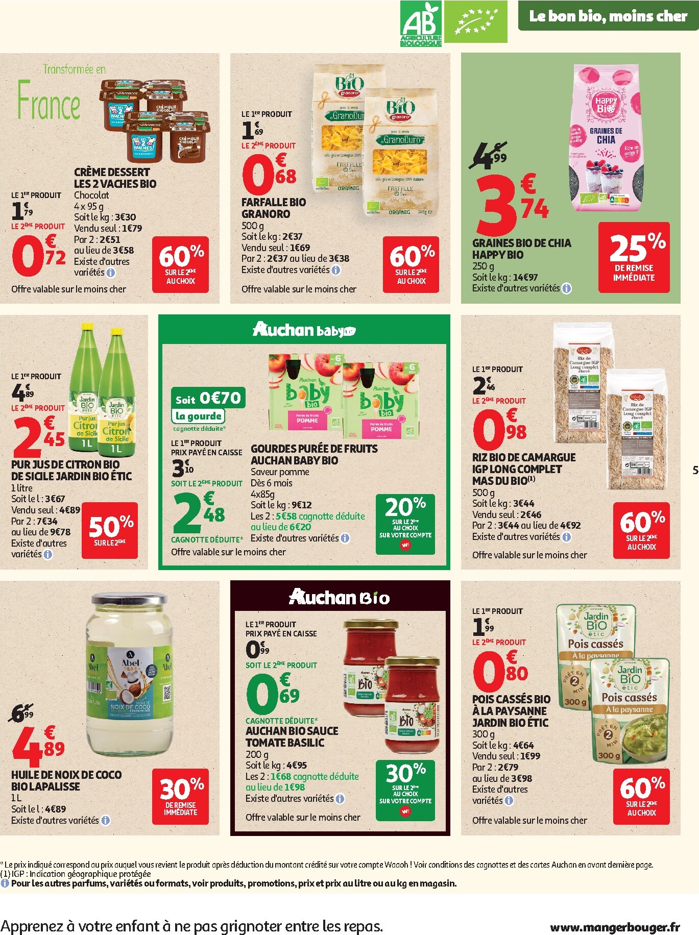 auchan - Auchan Supermarché - Sélection bio folder voor volgende week van dinsdag 05/05/2026 tot zaterdag 16/05/2026 - page: 5