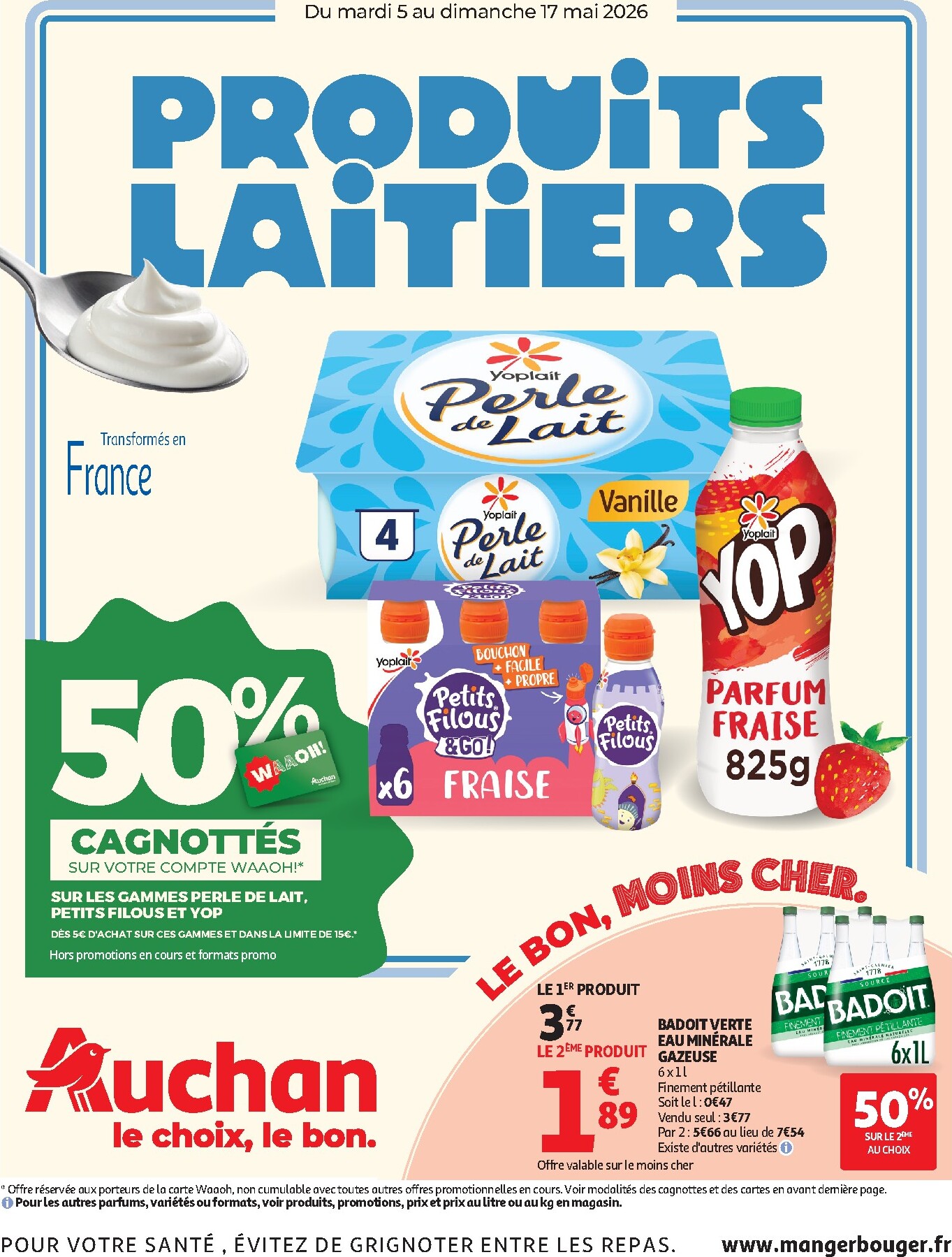 auchan - Huidige Auchan - Produits laitiers folder geldig van dinsdag 05/05/2026 tot zondag 17/05/2026 - page: 1