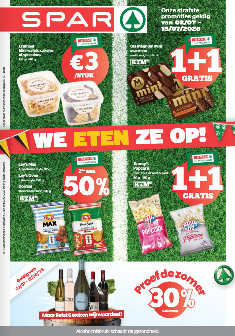 spar - Toekomstige Spar folder geldig van donderdag 02/07/2026 tot woensdag 15/07/2026 - page: 1