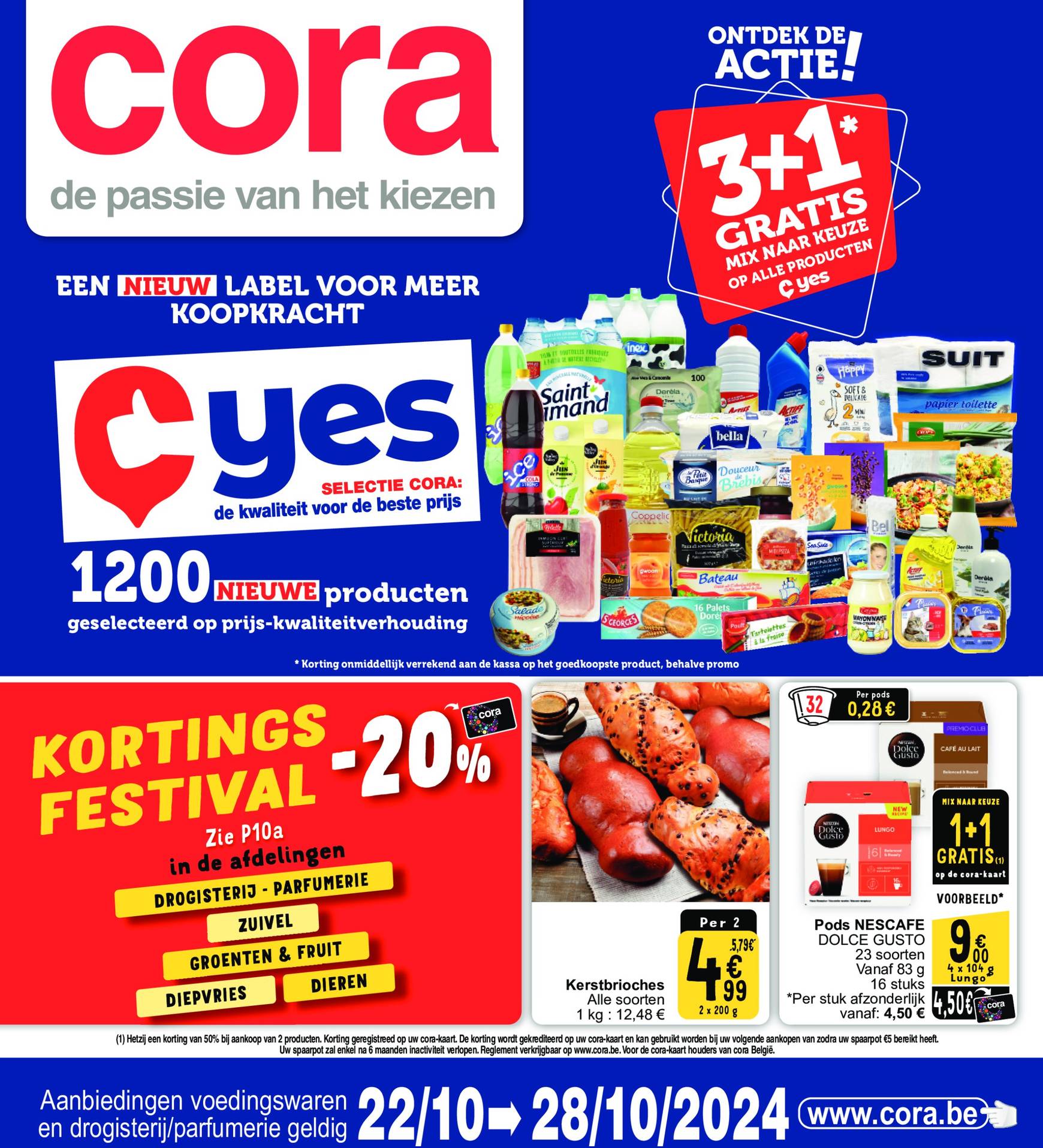 cora - Cora - De YES producten folder geldig vanaf 22.10. - 28.10.