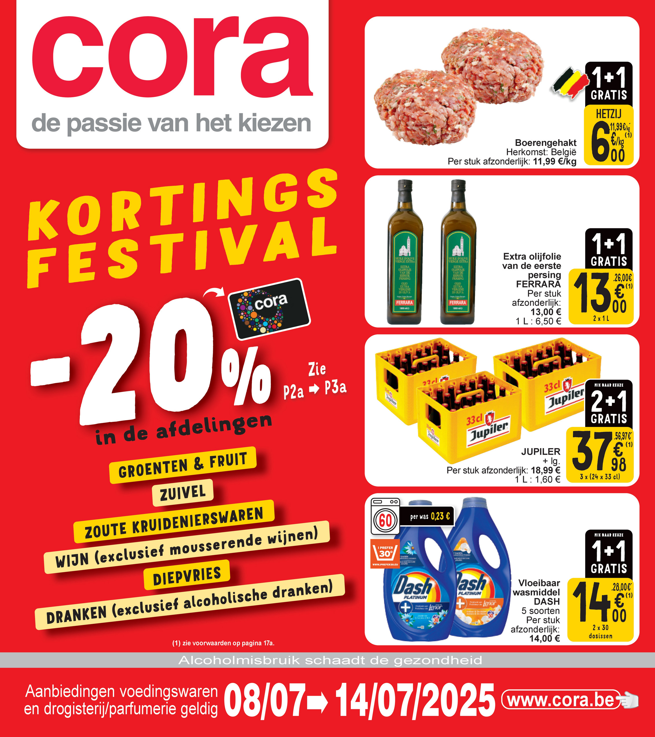 cora - Cora - Kortingsfestival folder geldig vanaf 08/07 - 14/07