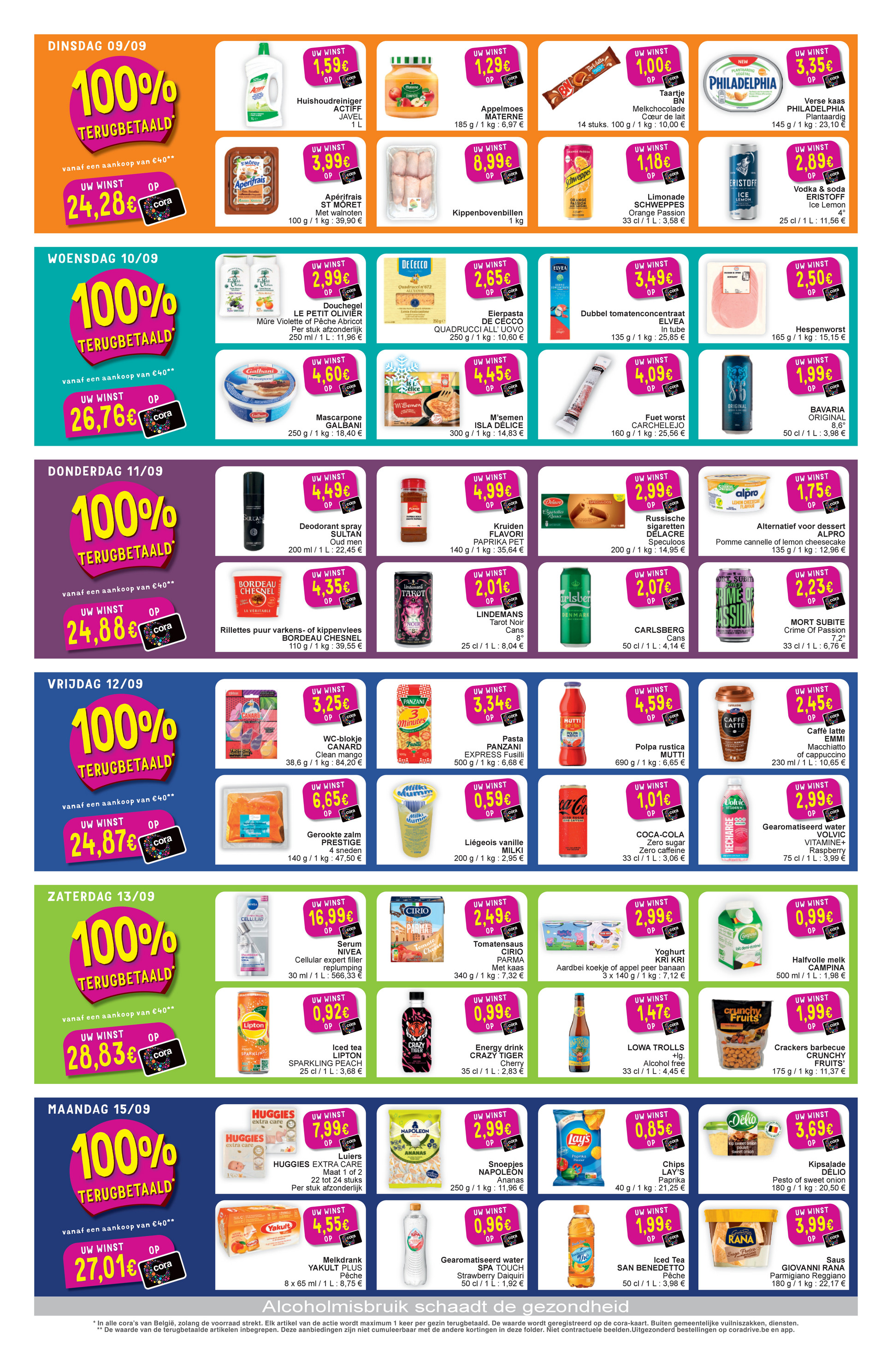 cora - Cora - 100% terugbetaald folder geldig vanaf 09/09 - 15/09 - page: 14