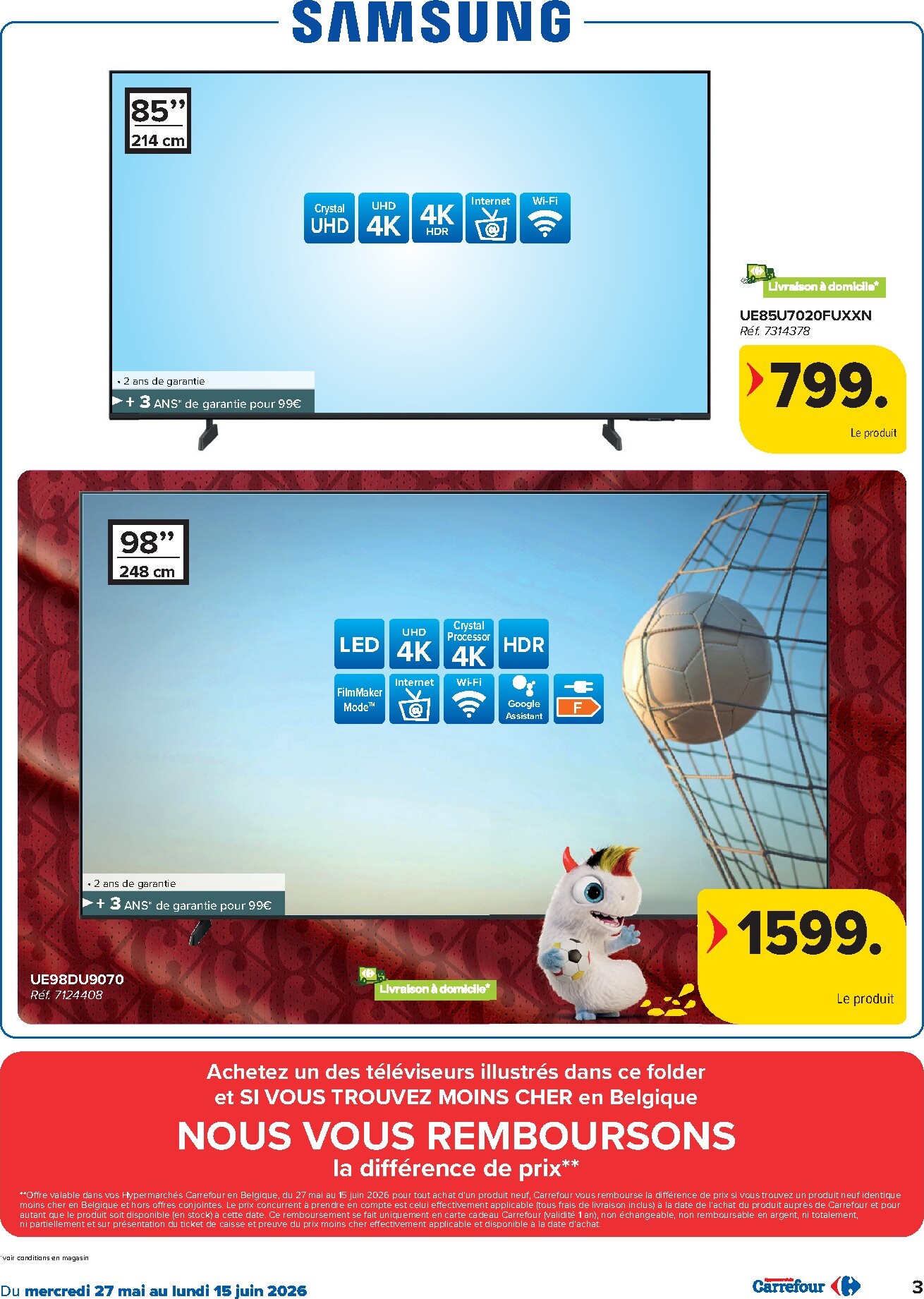 carrefour - Carrefour Hypermarchés - Vivez vos Emotions en Grand folder voor volgende week van woensdag 27/05/2026 tot maandag 15/06/2026 - page: 3