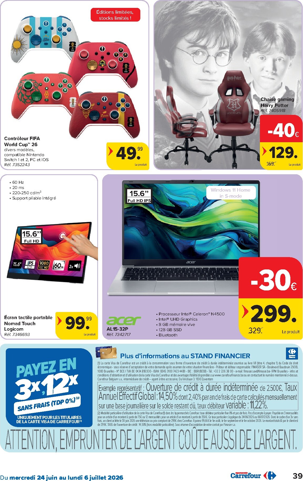 carrefour - Carrefour Hypermarchés folder voor volgende week van woensdag 24/06/2026 tot maandag 06/07/2026 - page: 39