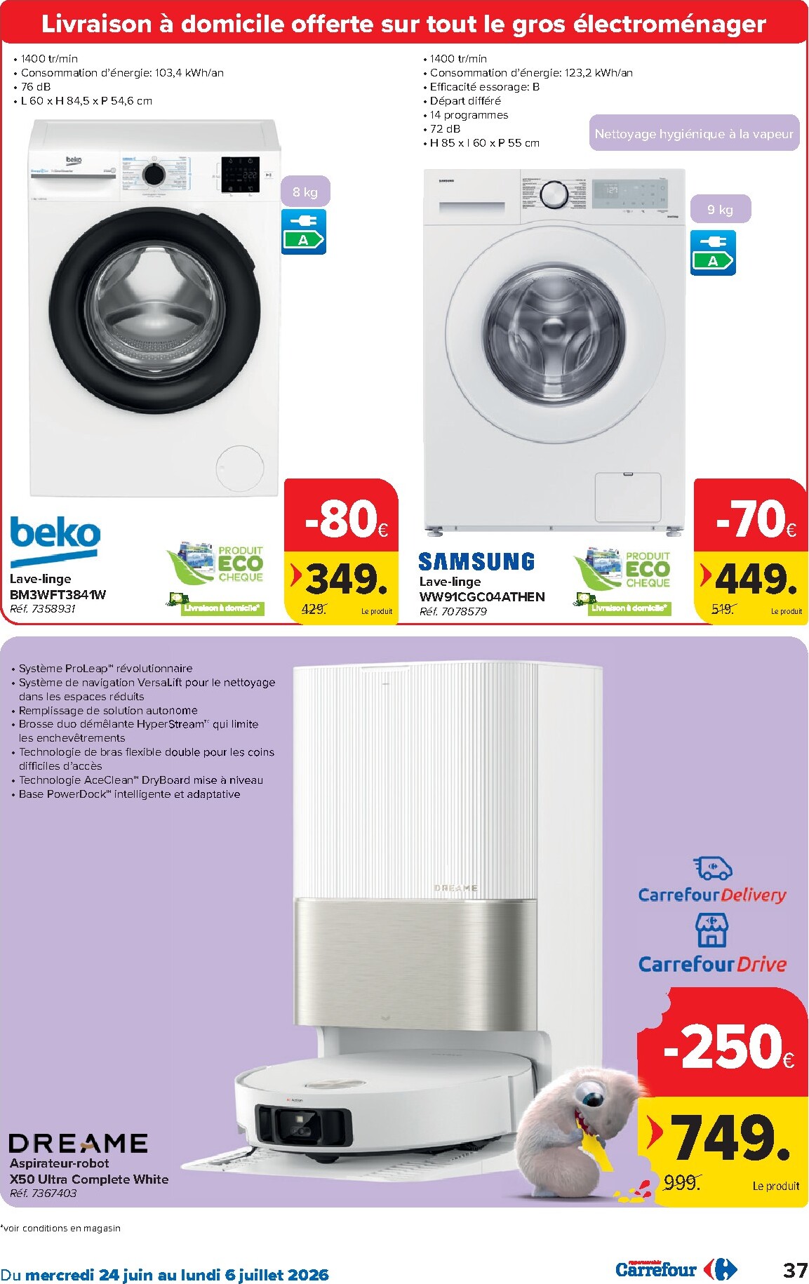 carrefour - Carrefour Hypermarchés folder voor volgende week van woensdag 24/06/2026 tot maandag 06/07/2026 - page: 37