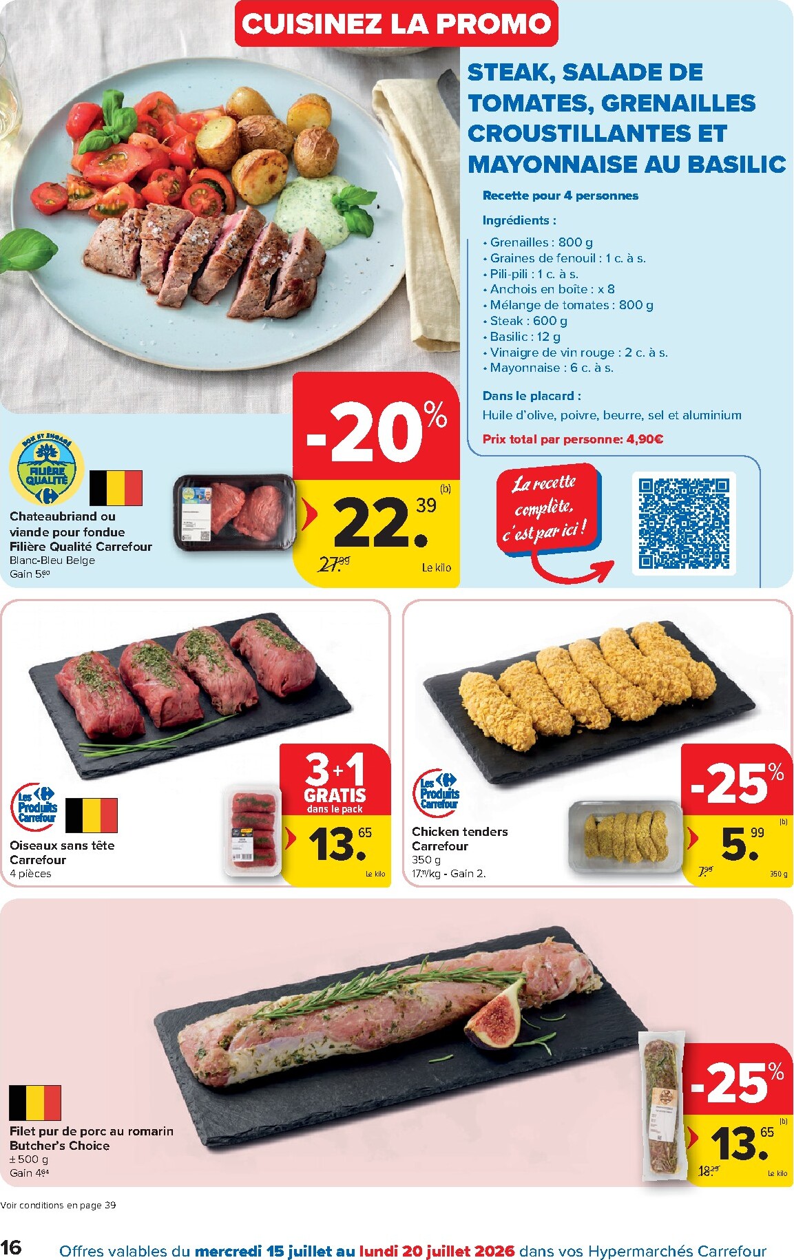 carrefour - Carrefour Hypermarchés folder voor volgende week van woensdag 15/07/2026 tot maandag 27/07/2026 - page: 16