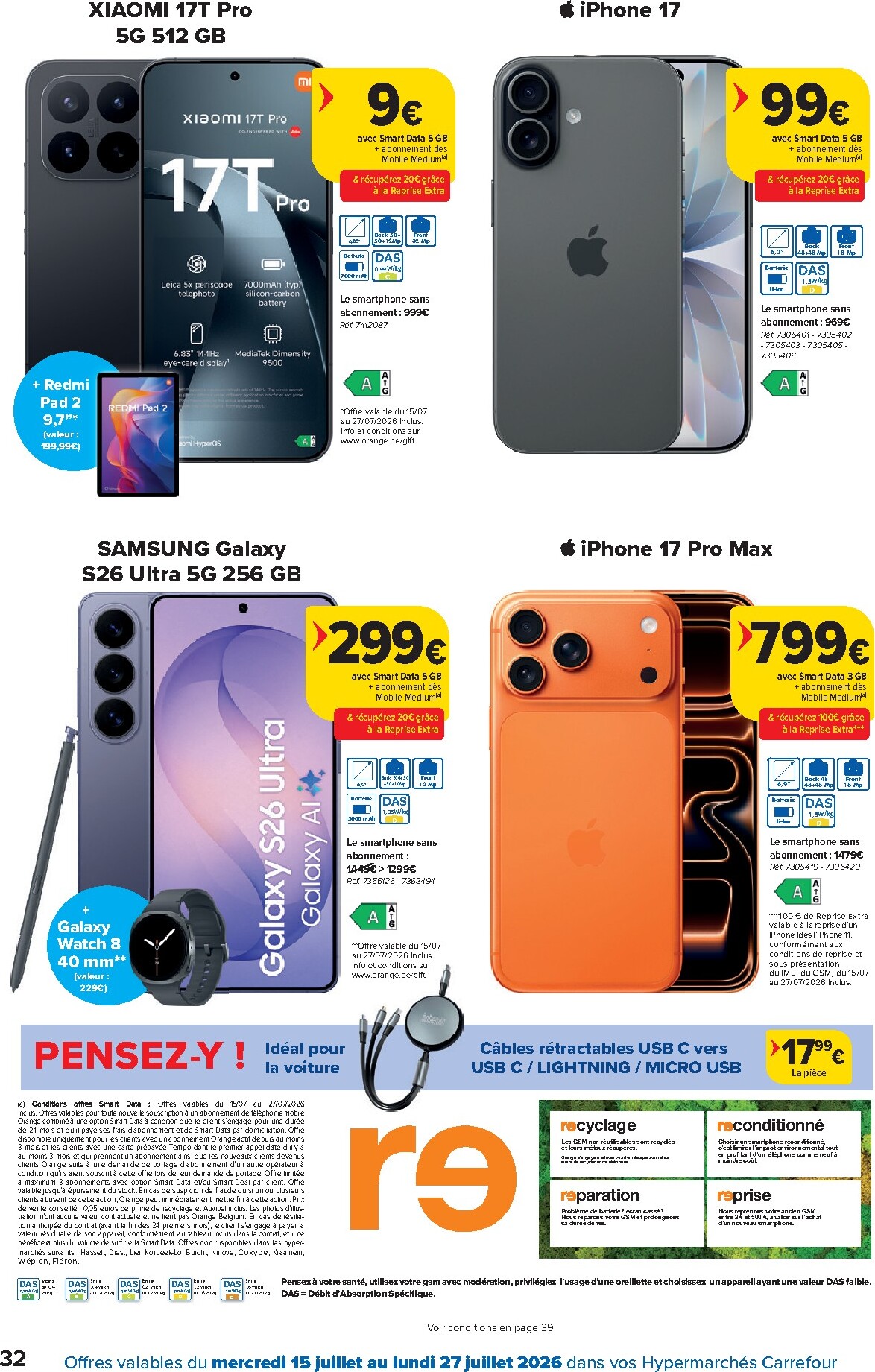 carrefour - Carrefour Hypermarchés folder voor volgende week van woensdag 15/07/2026 tot maandag 27/07/2026 - page: 32