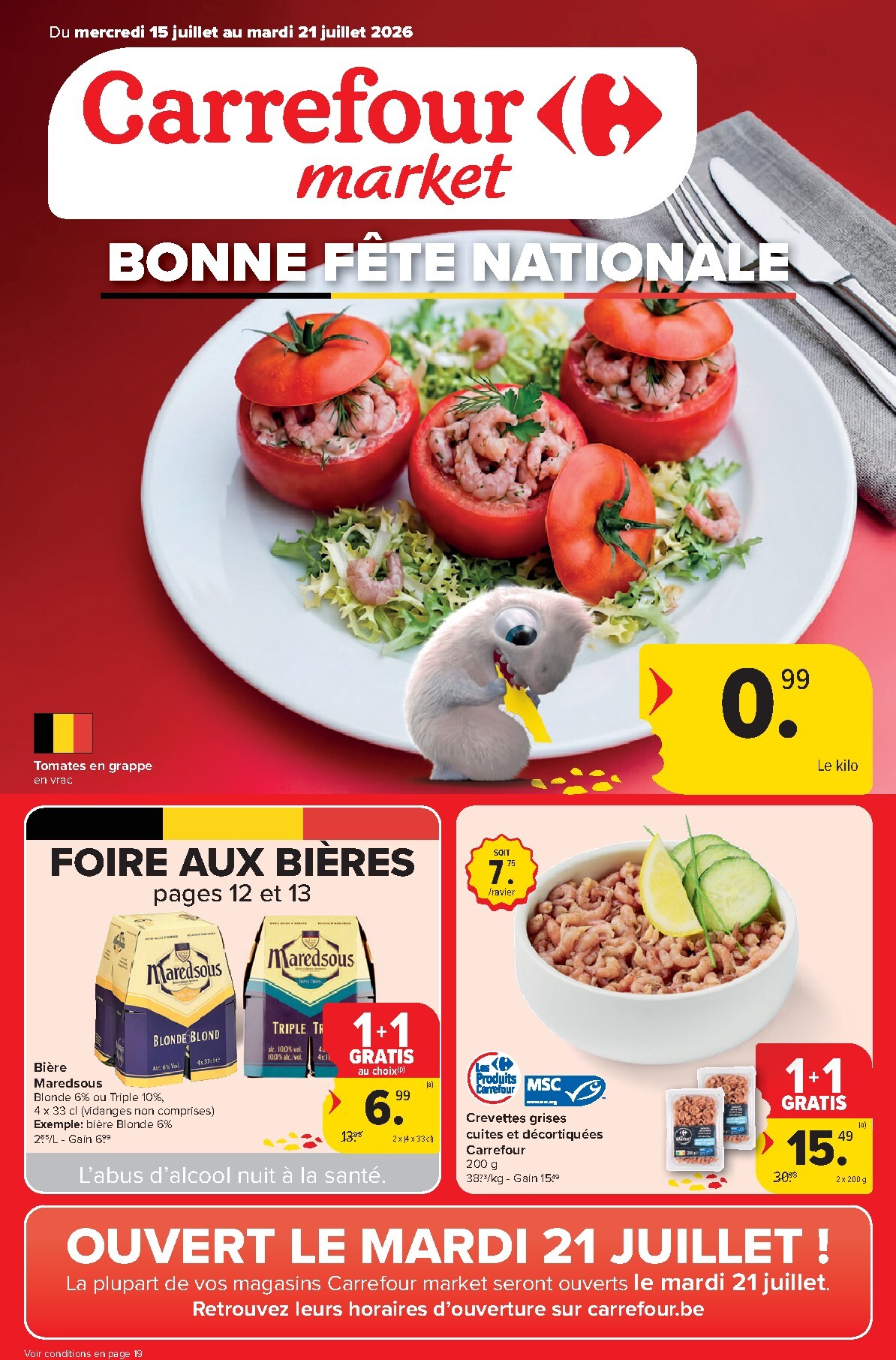 carrefour - Carrefour Market folder voor volgende week van woensdag 15/07/2026 tot dinsdag 21/07/2026 - page: 1