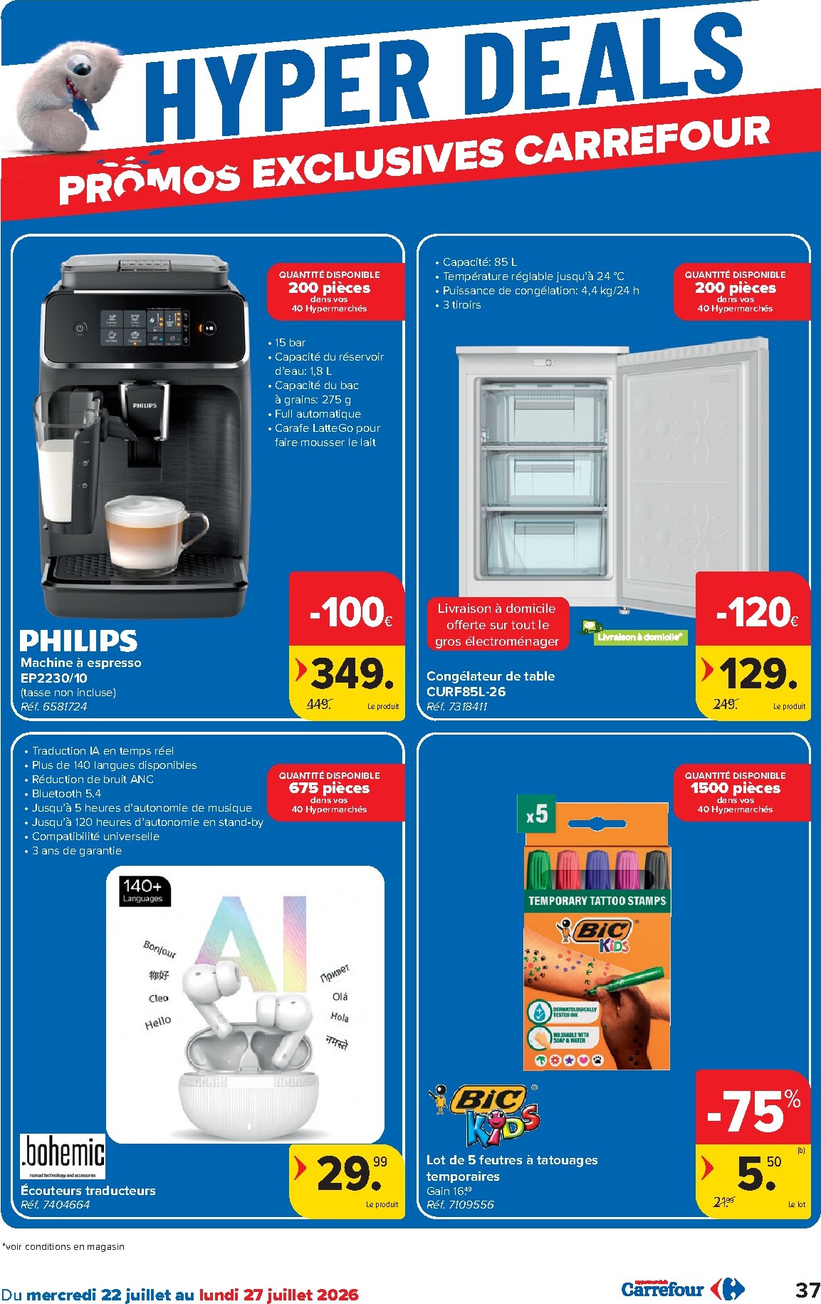 carrefour - Carrefour Hypermarchés folder voor volgende week van woensdag 22/07/2026 tot maandag 03/08/2026 - page: 37