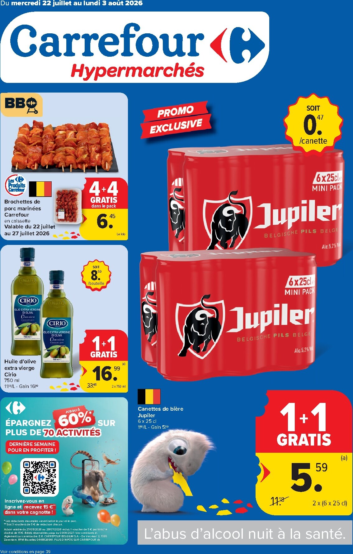 carrefour - Carrefour Hypermarchés folder voor volgende week van woensdag 22/07/2026 tot maandag 03/08/2026 - page: 1