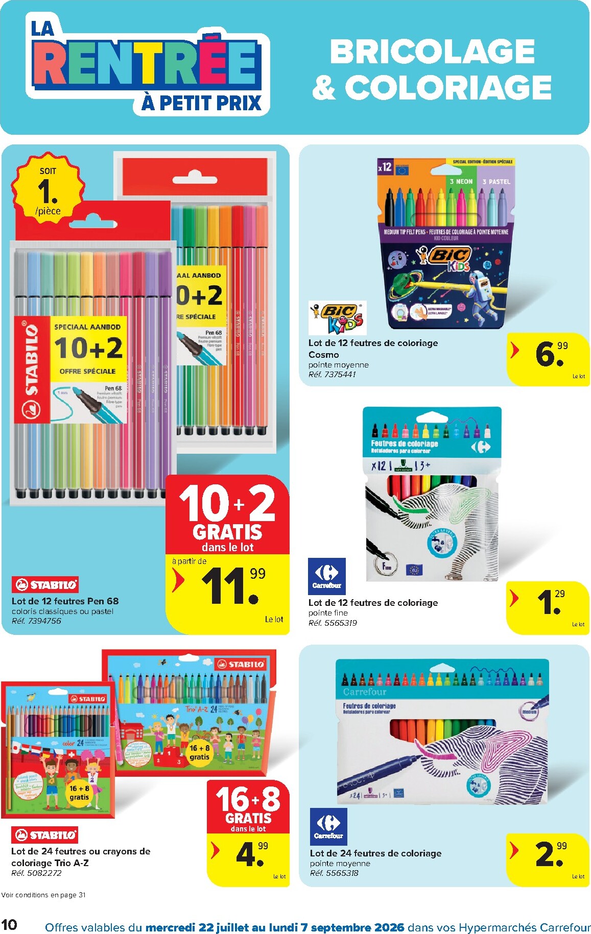 carrefour - Huidige Carrefour Hypermarchés - Back to School folder geldig van woensdag 22/07/2026 tot maandag 07/09/2026 - page: 10