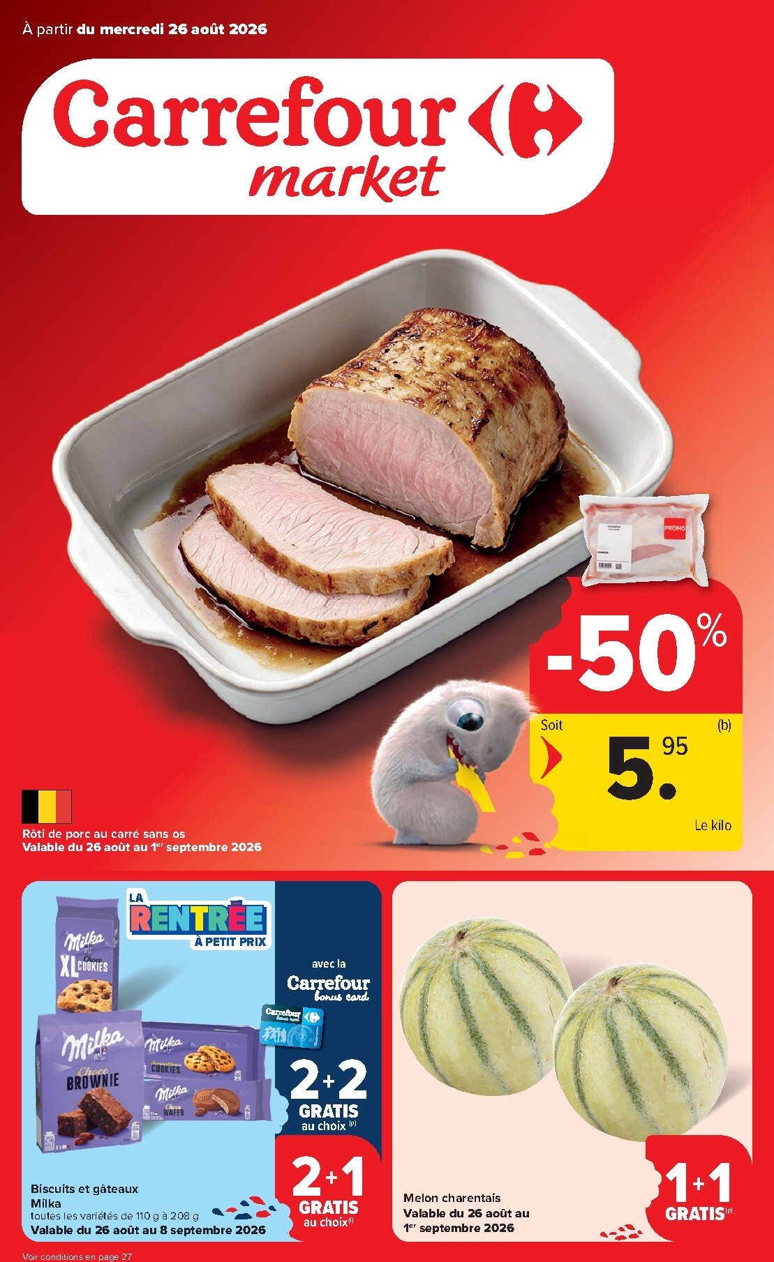 carrefour - Carrefour Market folder voor volgende week van woensdag 26/08/2026 tot dinsdag 01/09/2026