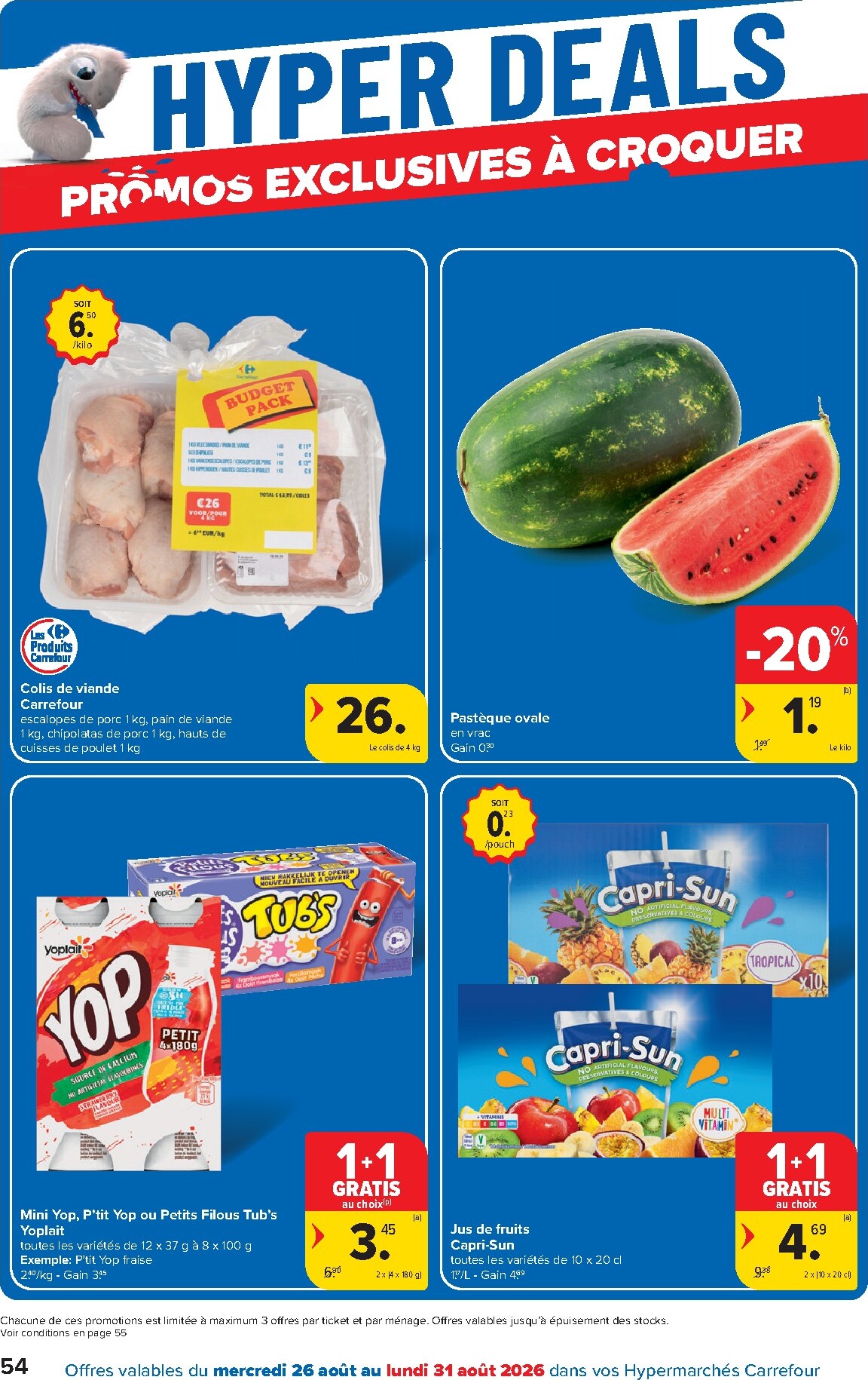 carrefour - Carrefour Hypermarchés folder voor volgende week van woensdag 26/08/2026 tot maandag 07/09/2026 - page: 54