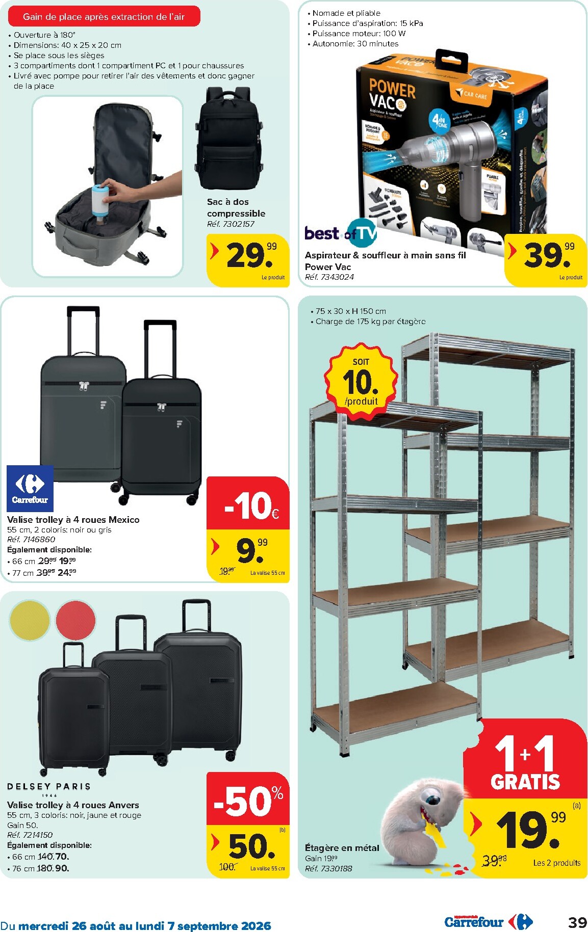 carrefour - Carrefour Hypermarchés folder voor volgende week van woensdag 26/08/2026 tot maandag 07/09/2026 - page: 39